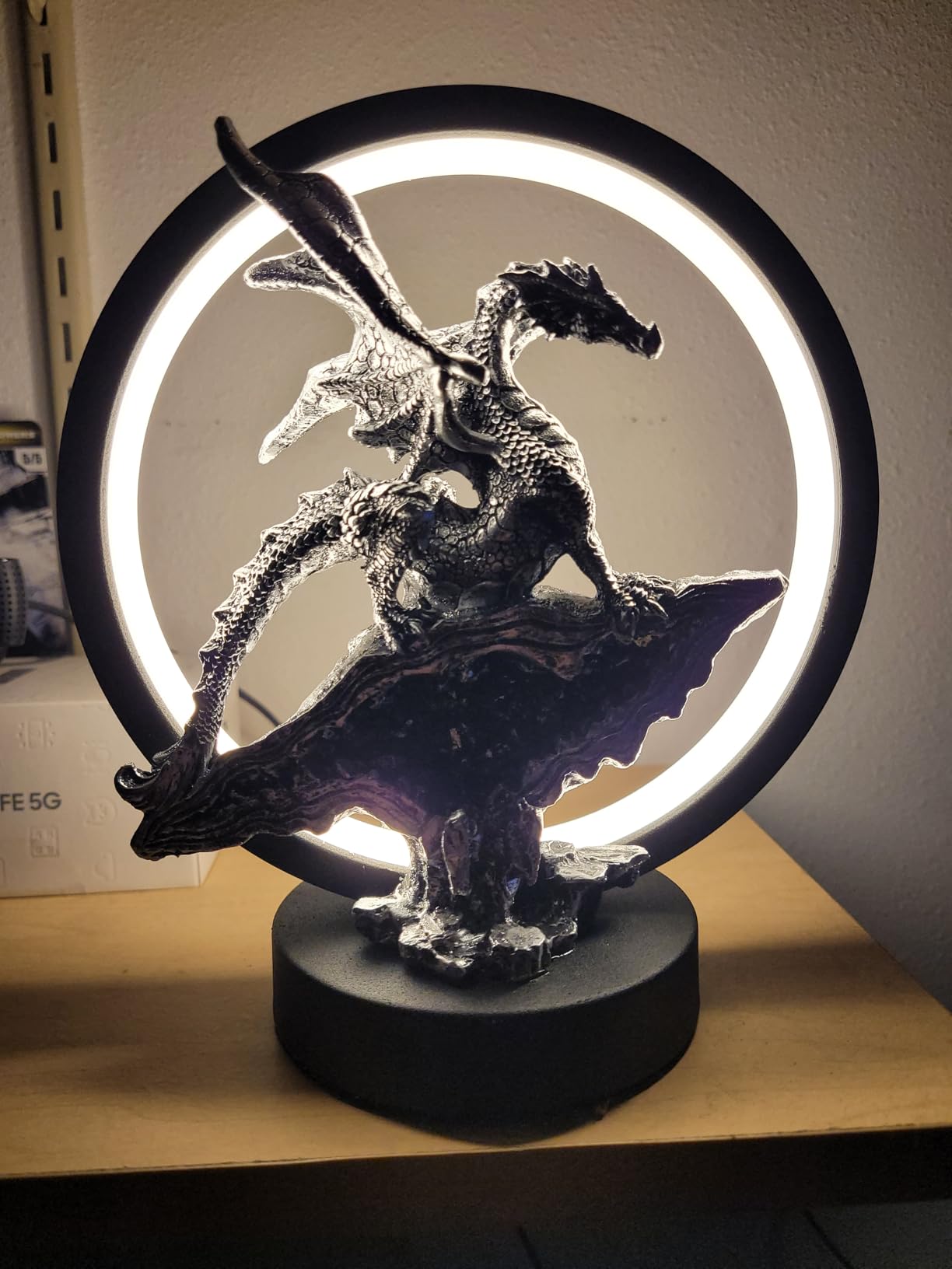 Dragon Lamp Statue Light Decor Dungeons and Dragons Gifts (Red) | Collectible Dragons Statue Light Up LED for Bedroom Nightstand Bedside Table/Bookshelf/Desk customer photo 1