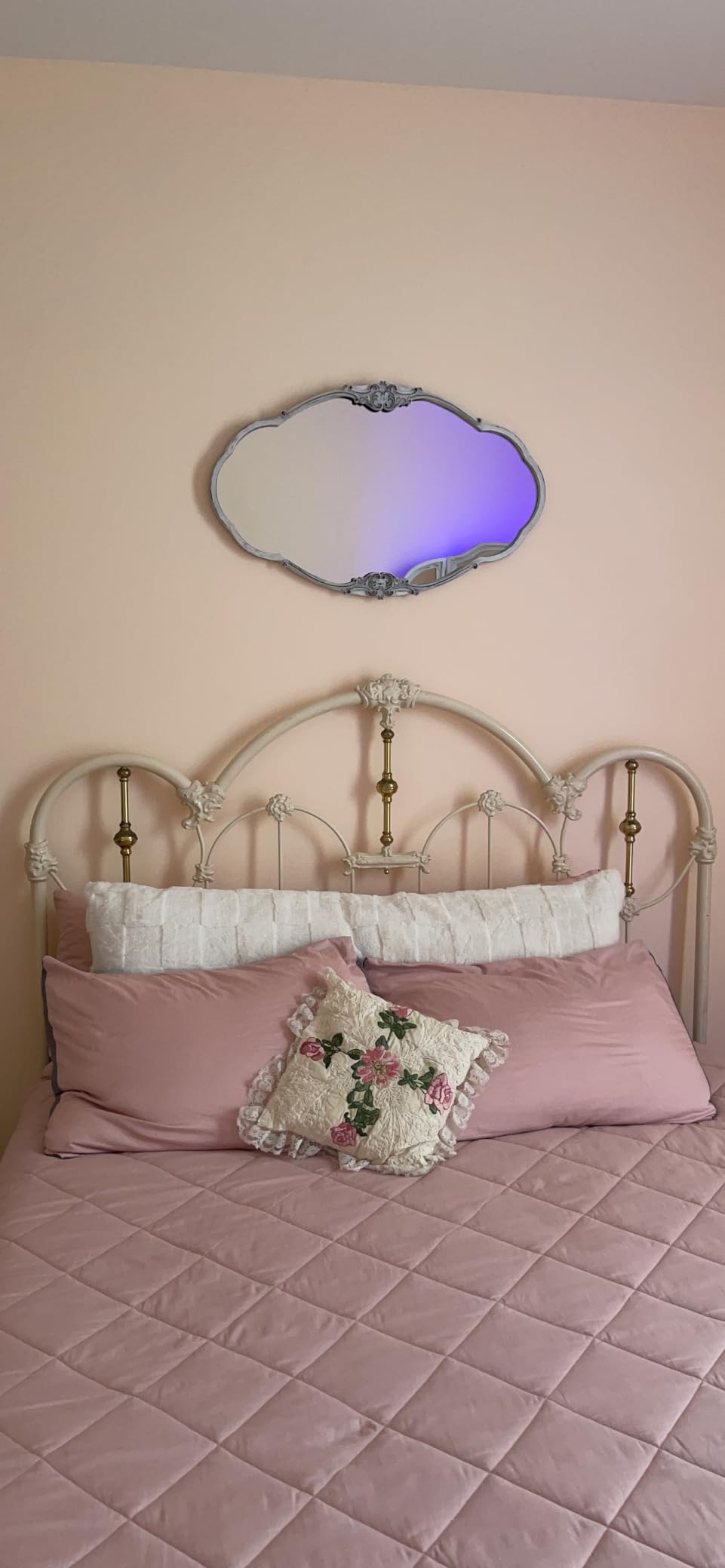 Kate and Laurel Novella Vintage Glam Ornate Mirror, 30 x 18, Black, Traditional Baroque Wall Mirror customer photo 2