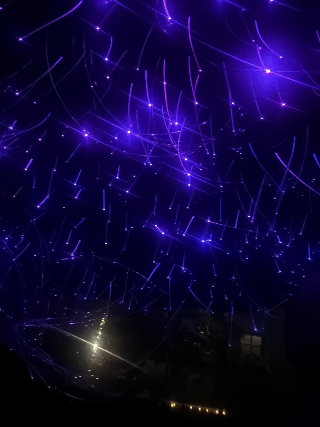 AMKI 16W 600pcs 0.03in 9.8ft Starlight Headliner Kit Twinkle+Sound Activated, Pure White Meteor Shooting Star APP/Remote Control RGBW Fiber Optic Starlight Box for Car Home Star Ceiling Decor customer photo 1
