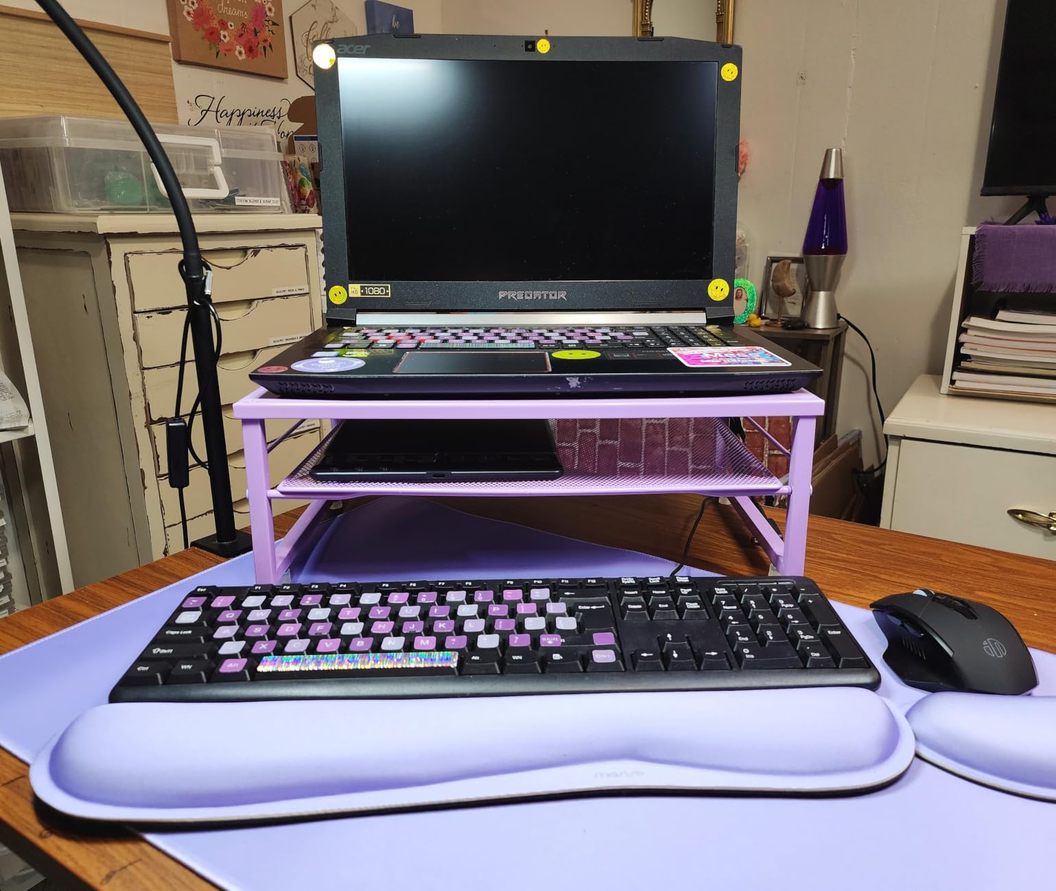 gianotter 2-Tier Metal Monitor Stand Riser | Desk Organizers and Accessories, Desk Organizer for Monitor, Office Desk Storage Organizer for Office Supplies (Black) customer photo 1