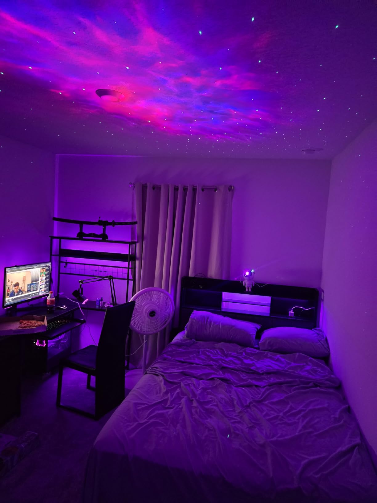 Mooyran Colorful Astronaut Galaxy Projector - Special Limited Edition Star Lights for Bedroom Astronaut Space Projector, Starry Ceiling Lamp with Timer & Remote, Adults Room Decor customer photo 2