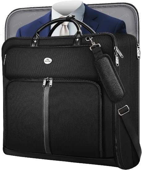 MATEIN Mens Garment Bags for Travel, Large Travel Suit Bag Up to 7 Suits | Wrinkle Free, Carry On Garment Bags, For Hanging Clothes, Business Suitcase Luggage Bag, Fit 17.3 Inch Laptop, Strap, Black customer photo 1