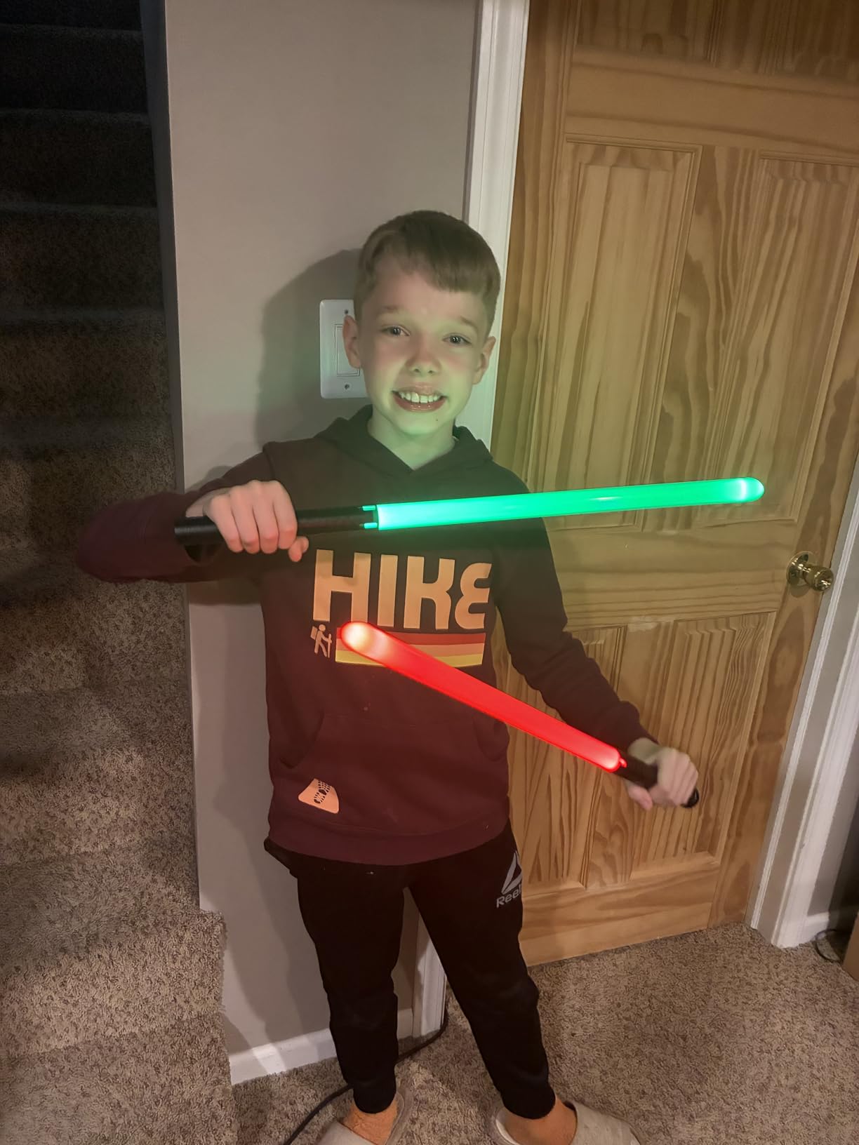 Lightsaber, Light Sabers with RGB 20 Colors, USB Rechargeable Lightsabers with FX Sound, Light Saber Sword Toy for Kids, Halloween Xmas Gift, Cosplay, 2Packs customer photo 1