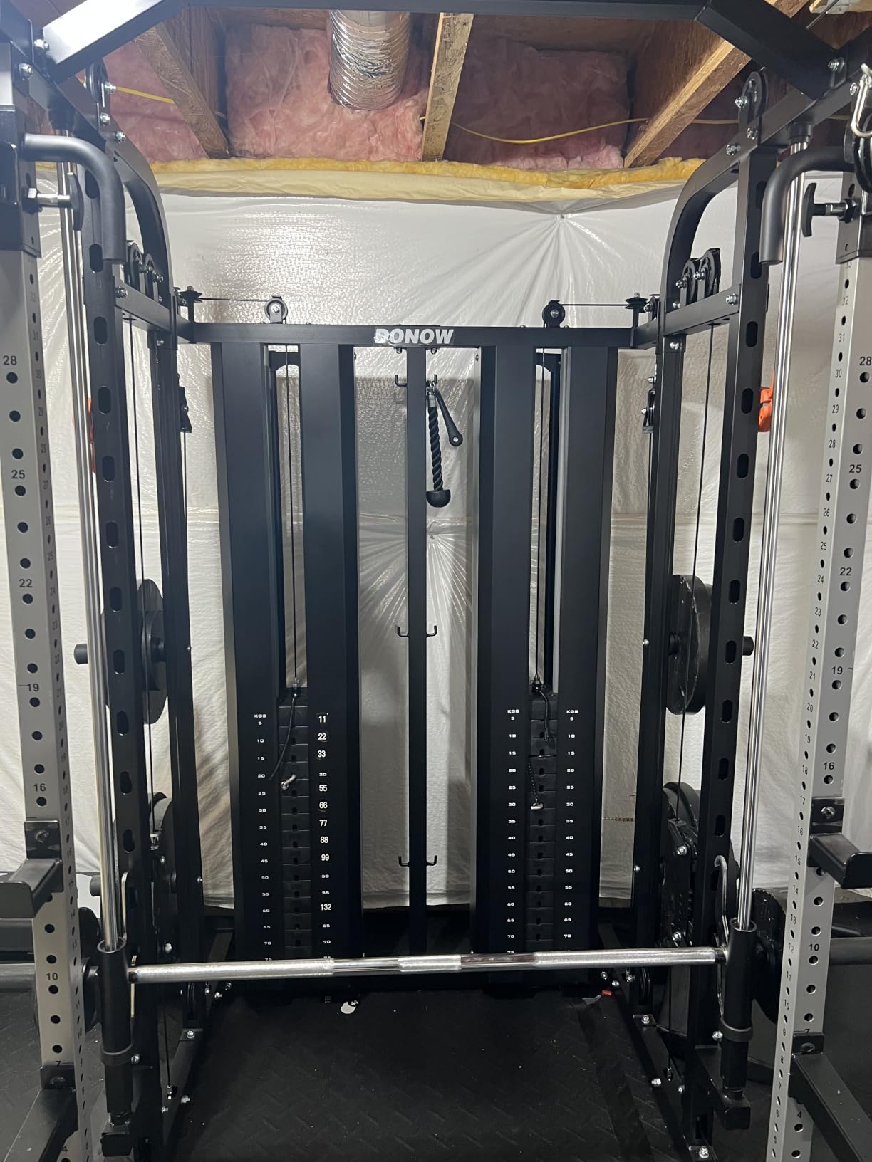 DONOW Smith Machine with Weight Stacks Home Gym System Cable Crossover customer photo 1