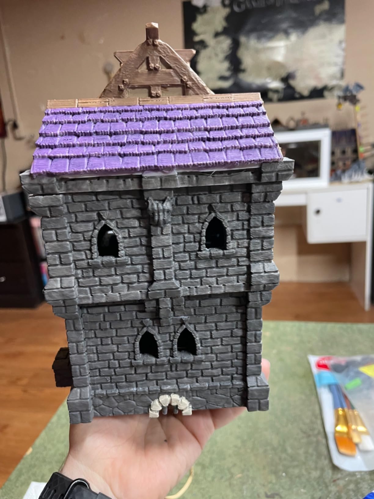 Tabletop Miniature Medieval Castle Building Terrains Compatible with D&D - 28mm Scale Scenery with Medieval Architecture Style, Collectible Dioramas, Paintable, by HAUTICO customer photo 1