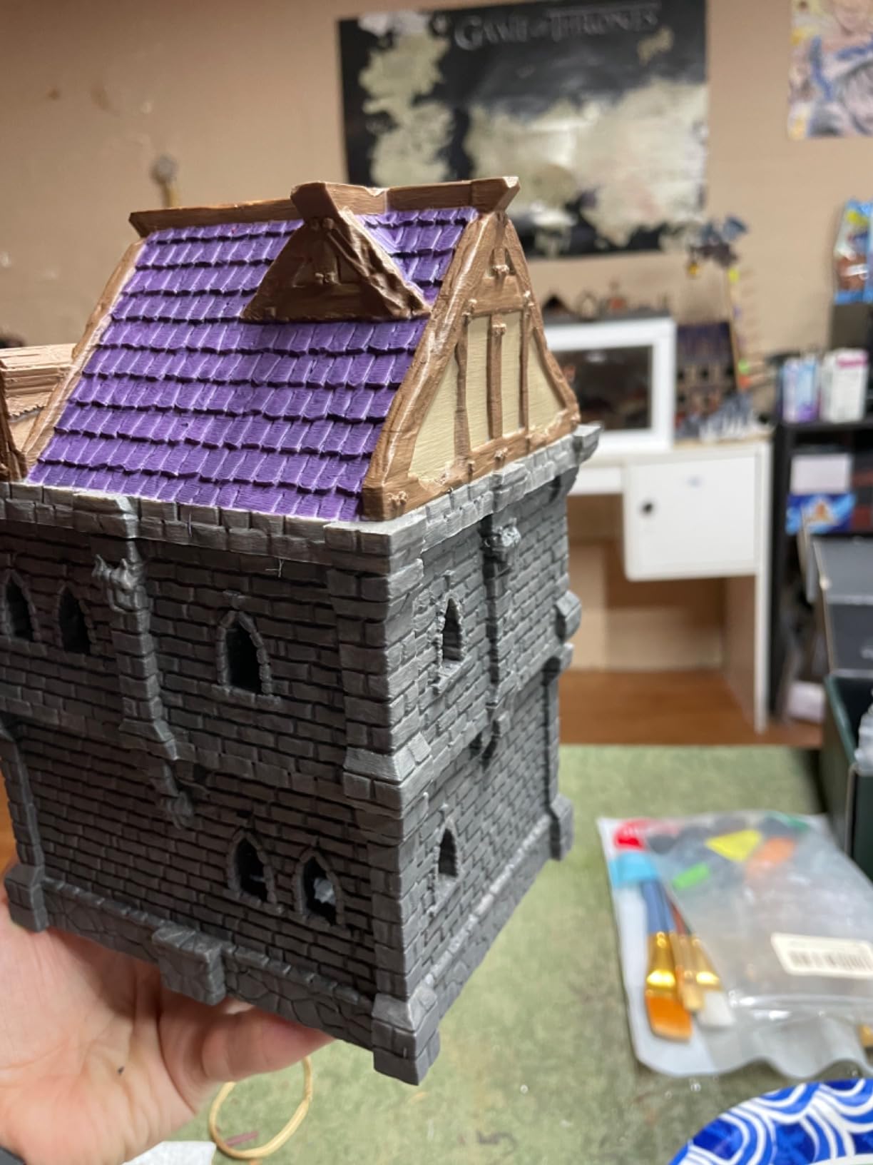 Tabletop Miniature Medieval Castle Building Terrains Compatible with D&D - 28mm Scale Scenery with Medieval Architecture Style, Collectible Dioramas, Paintable, by HAUTICO customer photo 2