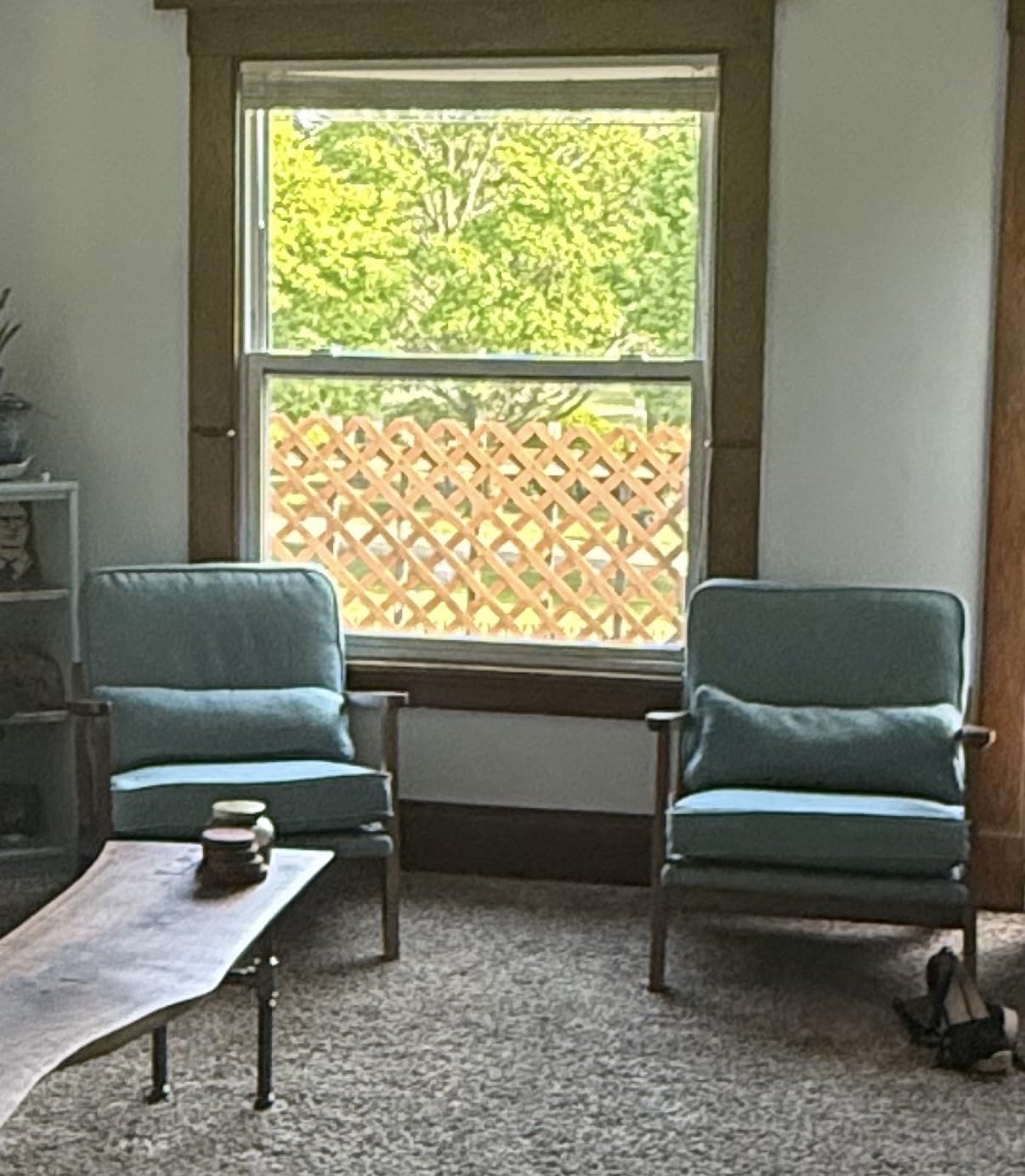 VINGLI Solid Wood Wide Armrests Accent Chair,Upholstered Mid Century Modern Chair with Pillow,Comfy Reading Chair Farmhouse Arm Chair,Chairs Living Room,Bedroom,Guest Room,Suede,Rustic customer photo 2