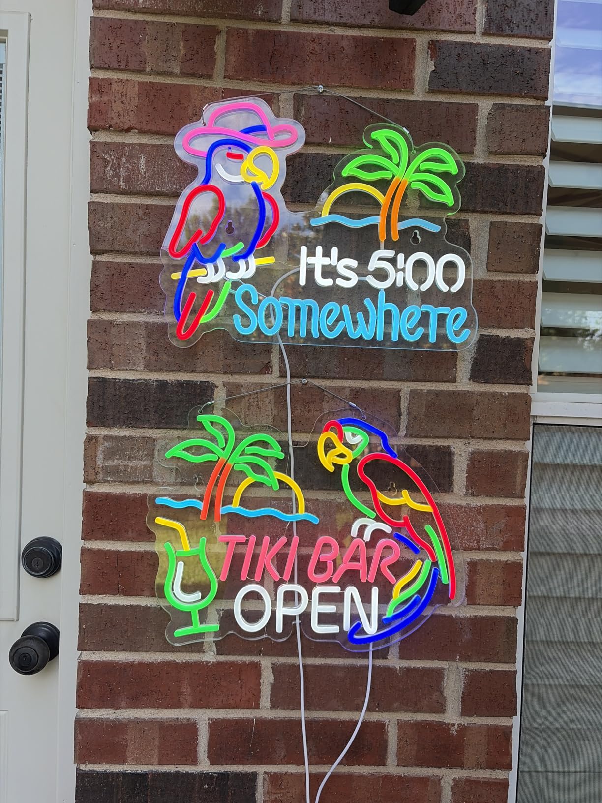 Parrot Its 5 00 O'clock Some Where Neon Sign for Wall Decor USB Powered Five Oclock Dimmable Bar Beer LED Light Man Cave customer photo 1