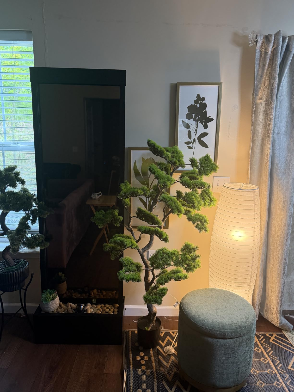 5ft Artificial Bonsai Tree - Large Faux Plants Indoor with Ceramic Pot, Realistic Fake Plants Decor for Home Office, Living Room, Farmhouse Zen Decor customer photo 2