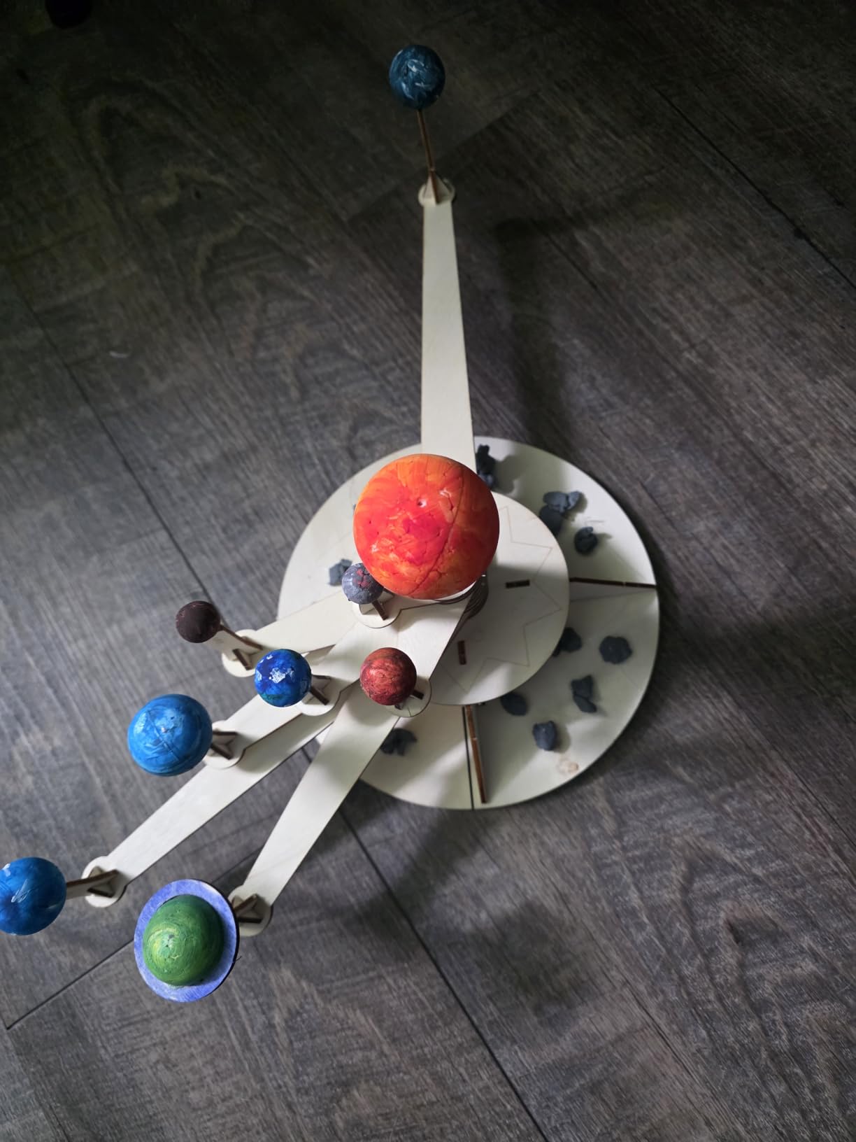 Nine Planets DIY Solar System Model for Kids - Complete Solar System Kit for Kids 8+ Years Old - Includes Wood Model & Puzzle with Fact Cards customer photo 1