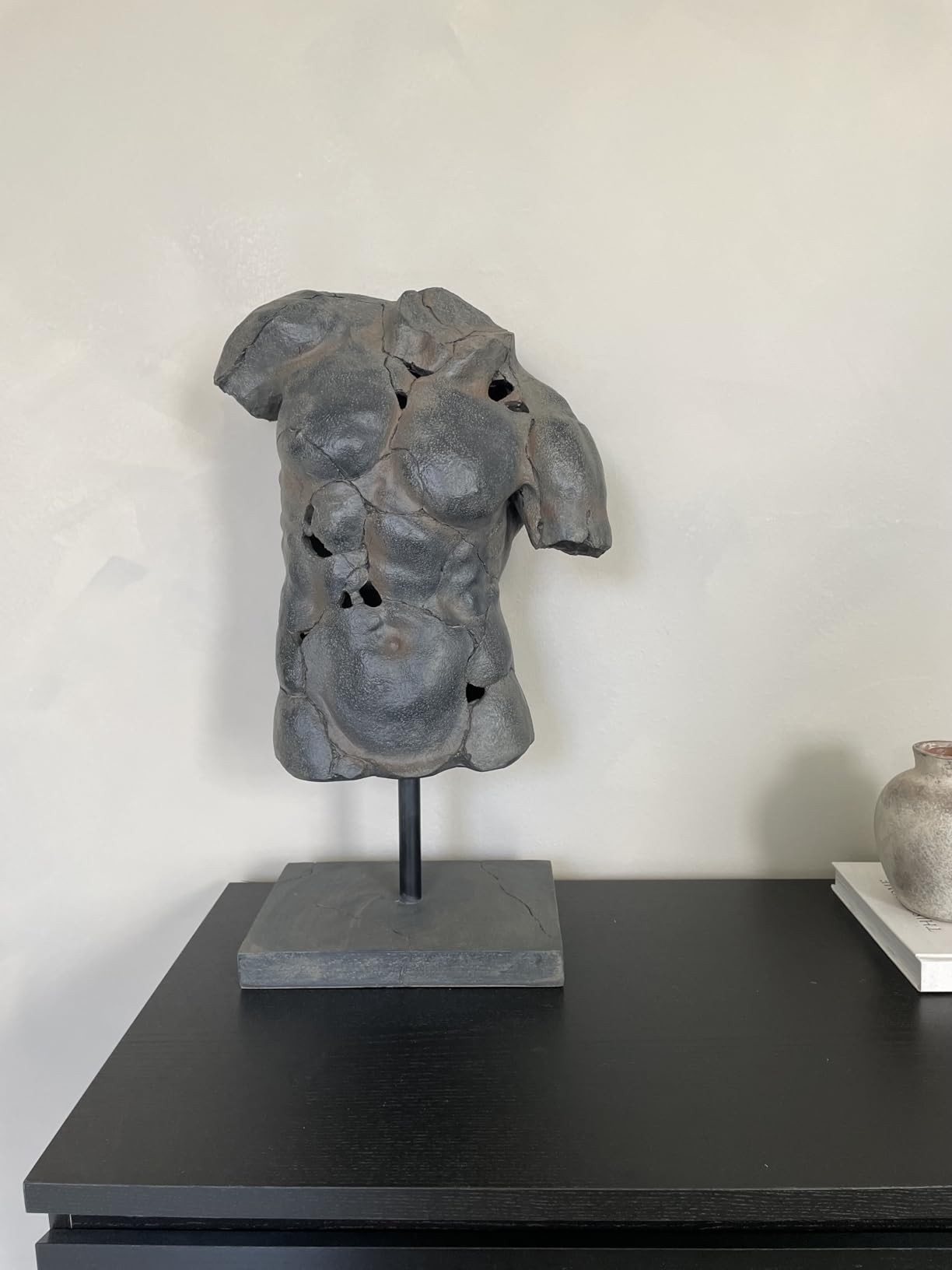 Cynkeyee Greek Male-Torso Bust Statue - Abstract Sculpture | 25.5 Inch, Home Decor, Decorations for Living Room Entryway Home Decor customer photo 1