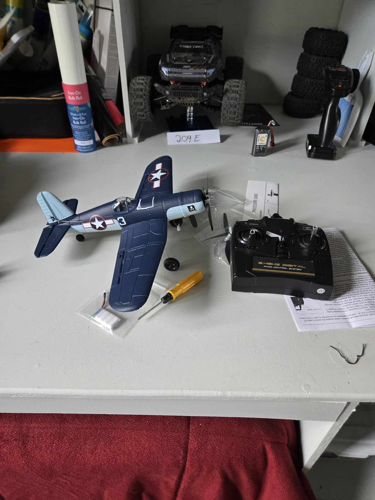 volantexrc RC Plane, 3 Channel Remote Control Plane for Beginners & Adults | F4U Corsair Fighter RTF, 2.4GHz, 6-Axis Gyro Stabilizer, Glider Aircraft, Easy to Fly customer photo 1