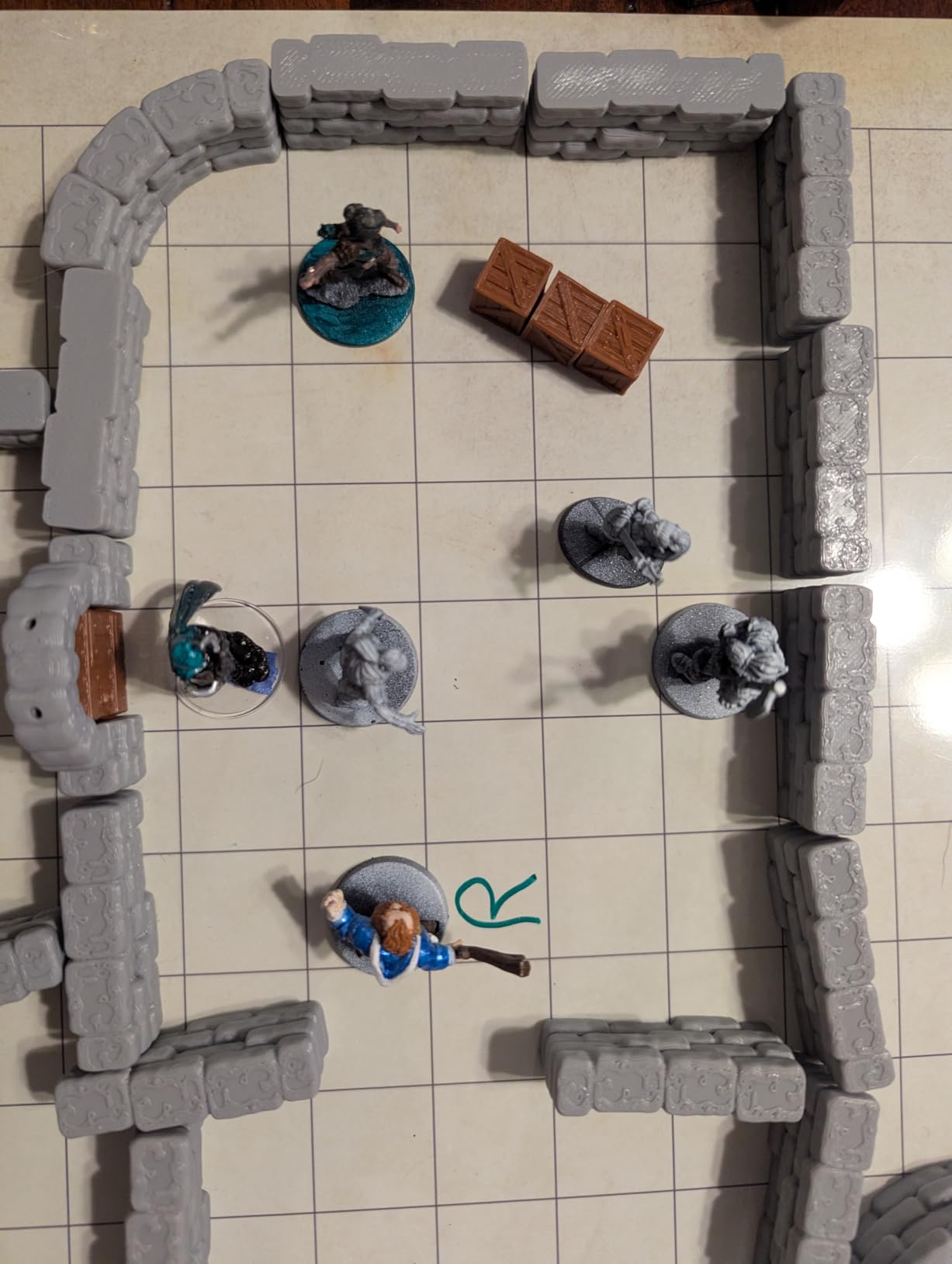 AUSPDICE Dungeon Walls, 40pcs 28mm Miniature RPG Modular System for TTRPG | DND Terrain Building Accessories customer photo 1