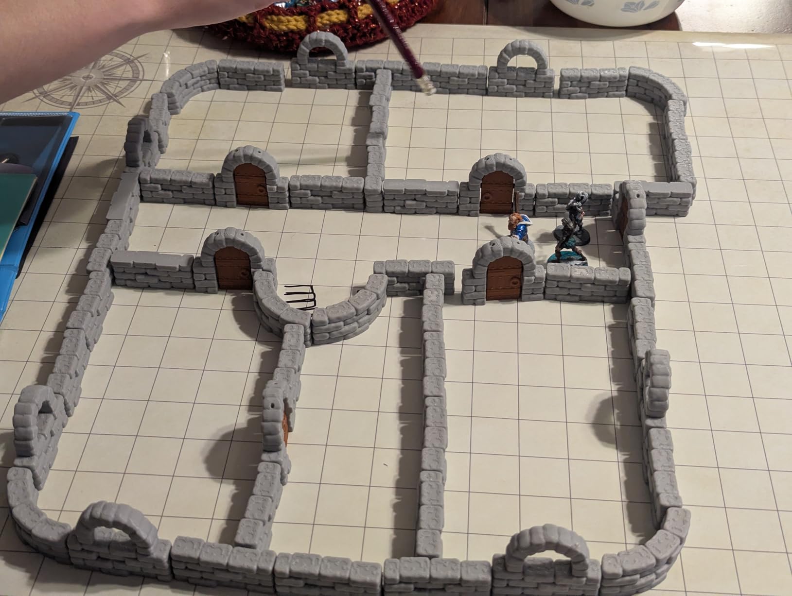 AUSPDICE Dungeon Walls, 40pcs 28mm Miniature RPG Modular System for TTRPG | DND Terrain Building Accessories customer photo 2