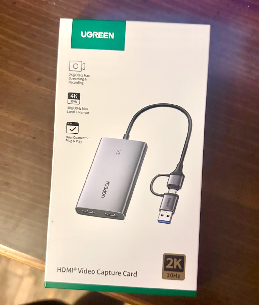 UGREEN 4K@30Hz Loop Out HDMI Capture Card for 2K 30FPS 1080P 60FPS USB 3.0 | 2K@30Hz Record for Video Capture Card for Streaming Gaming with Low Latency Compatible with Switch 2 PS5 Xbox PC Mac customer photo 1