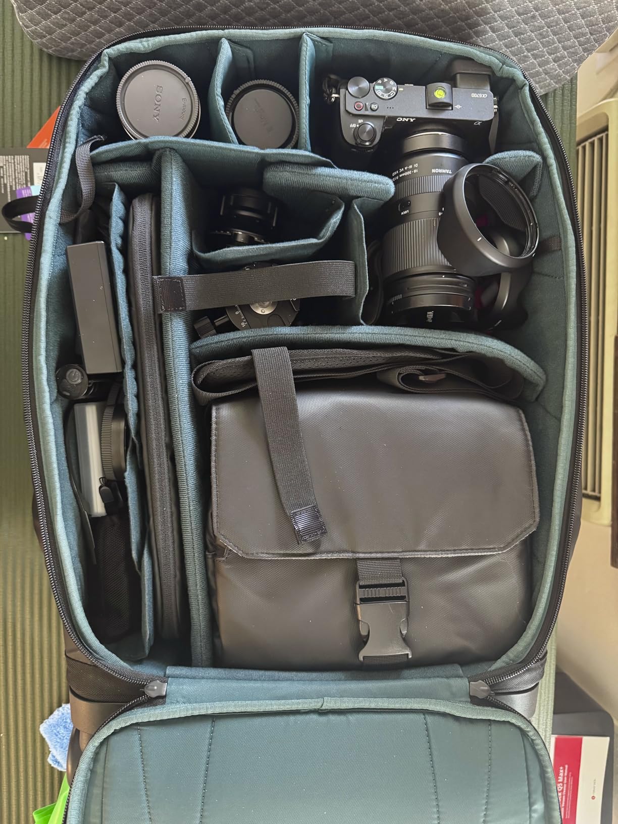 PGYTECH 2-in-1 Roller Camera Backpack Camera Bag for Travel Photographers | Photography Backpack Rolling Luggage with Tripod & Removable Modular & Rain Cover, Compatible with Canon, Nikon, Sony customer photo 1