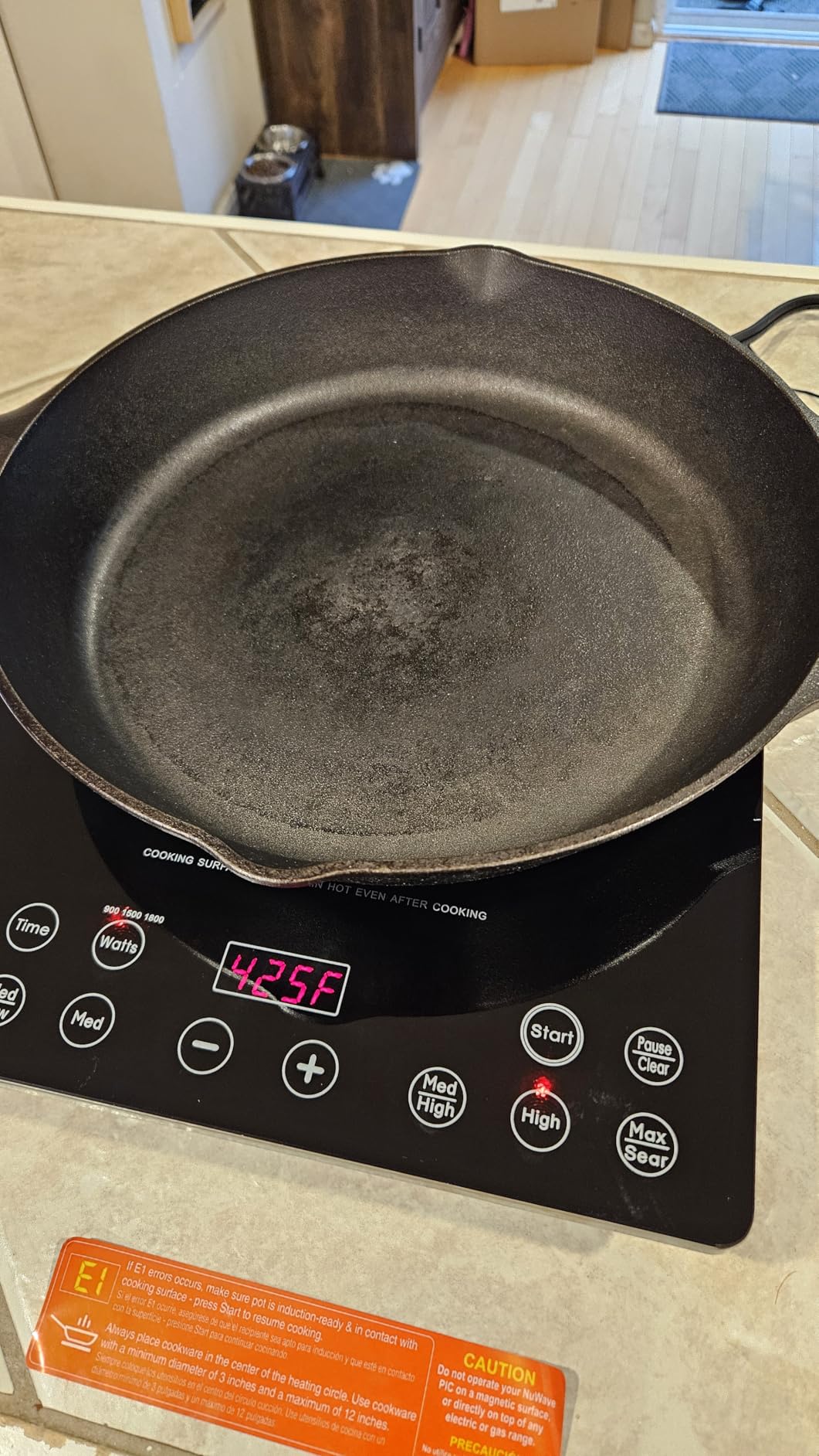 Nuwave Portable Induction Cooktop, NSF-Certified Single Electric Burner | 94 Precise Temp Range, Large 8