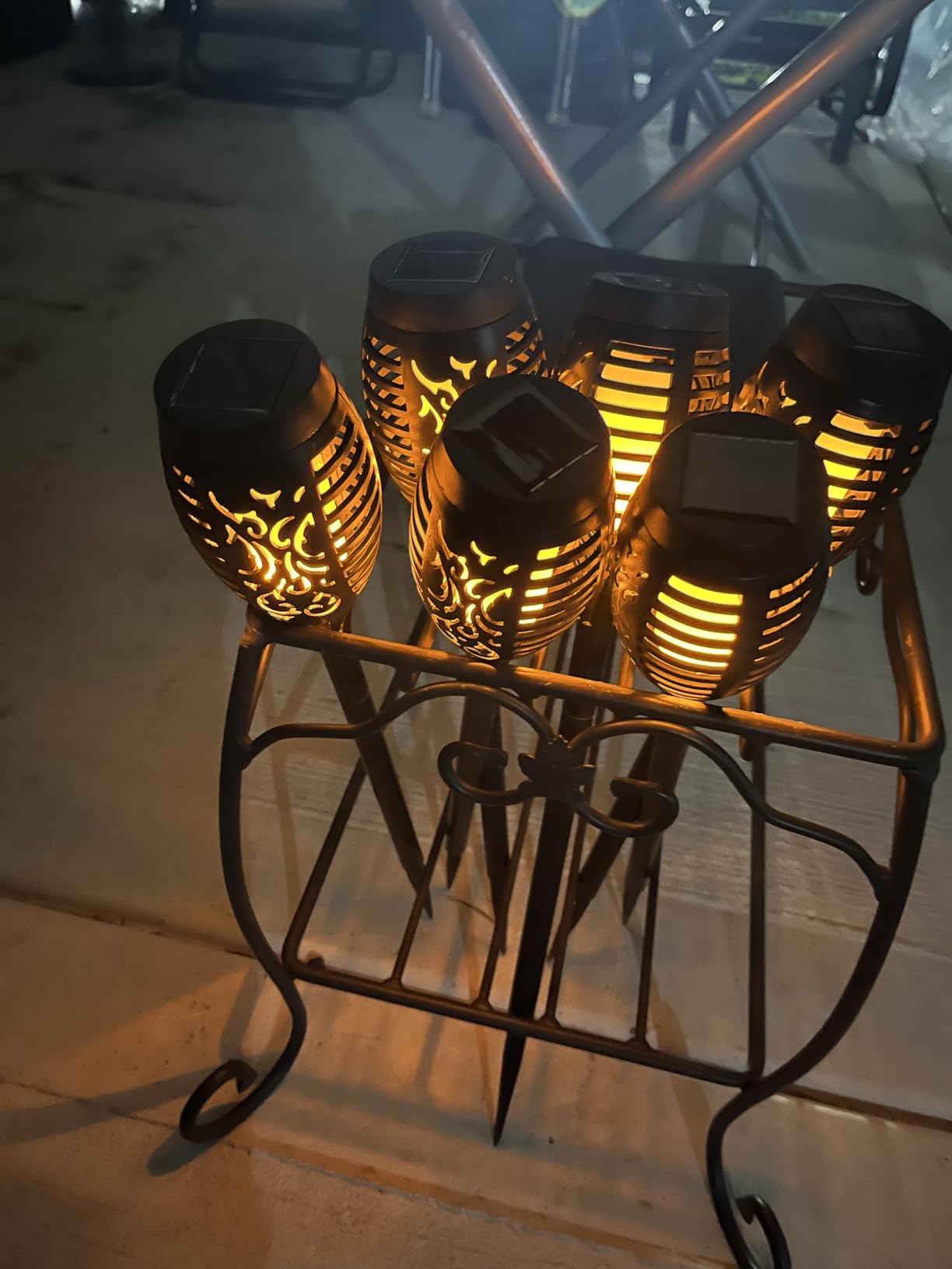 Toodour Solar Torch Flame Lights, 12 Pack Solar Lights Outdoor with Flickering Flame, Waterproof Patio Light Landscape Decoration Lighting for Garden, Lawn, Yard, Outdoor Decorations customer photo 1
