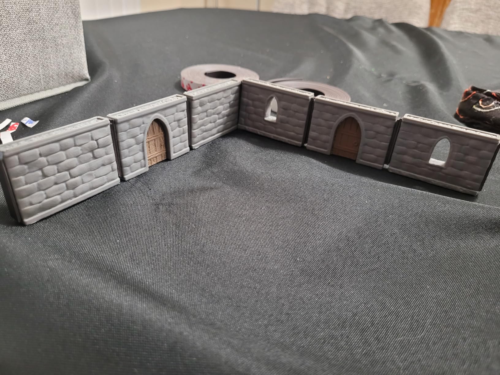 Dungeon Walls Modular DND Terrain Set - 48 Piece Tabletop Role-Playing Scenery - 28mm Scale, Includes Walls & Accessories - Perfect for Dungeons & Dragons, Pathfinder, & RPG Tabletop Games customer photo 1
