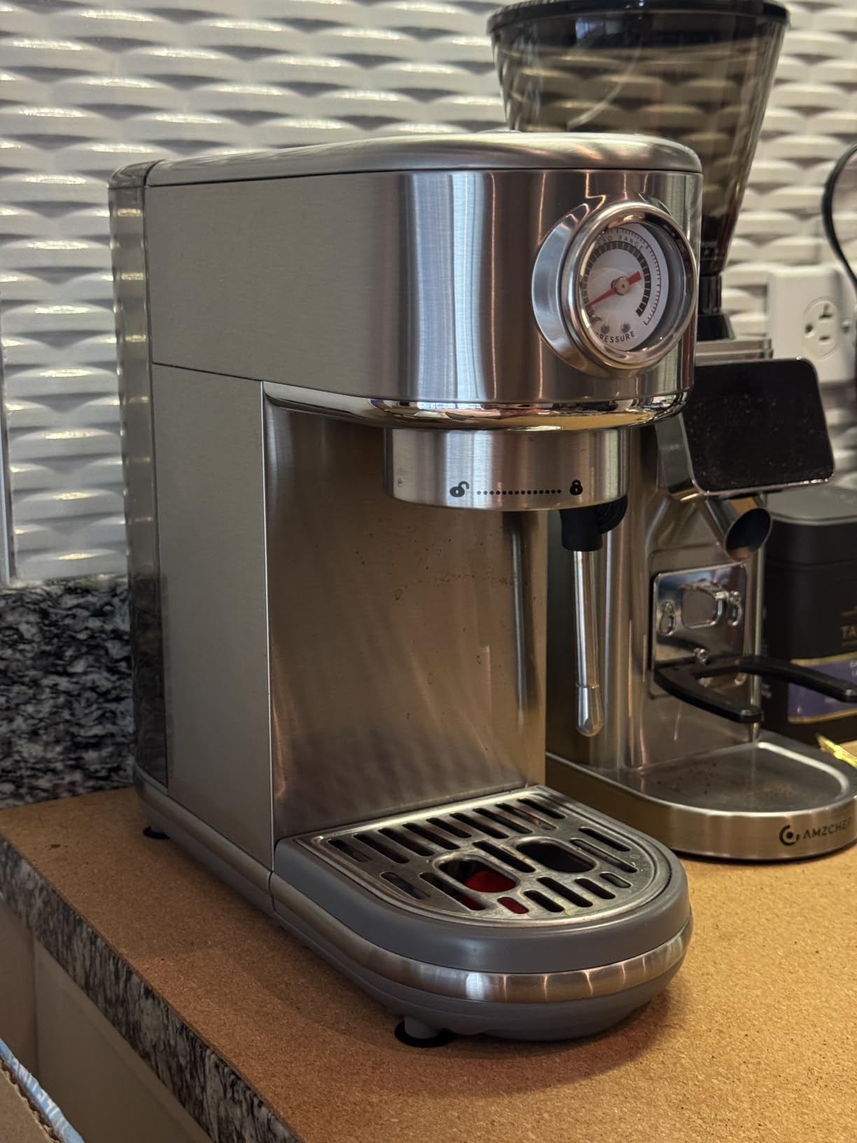 atatix Espresso Machine with Milk Frother, 20 Bar Pressure Espresso Maker, 44OZ Removable Tank, Compact Stainless Steel Coffee Machine for Home, Office, Latte, Cappuccino, Macchiato customer photo 2