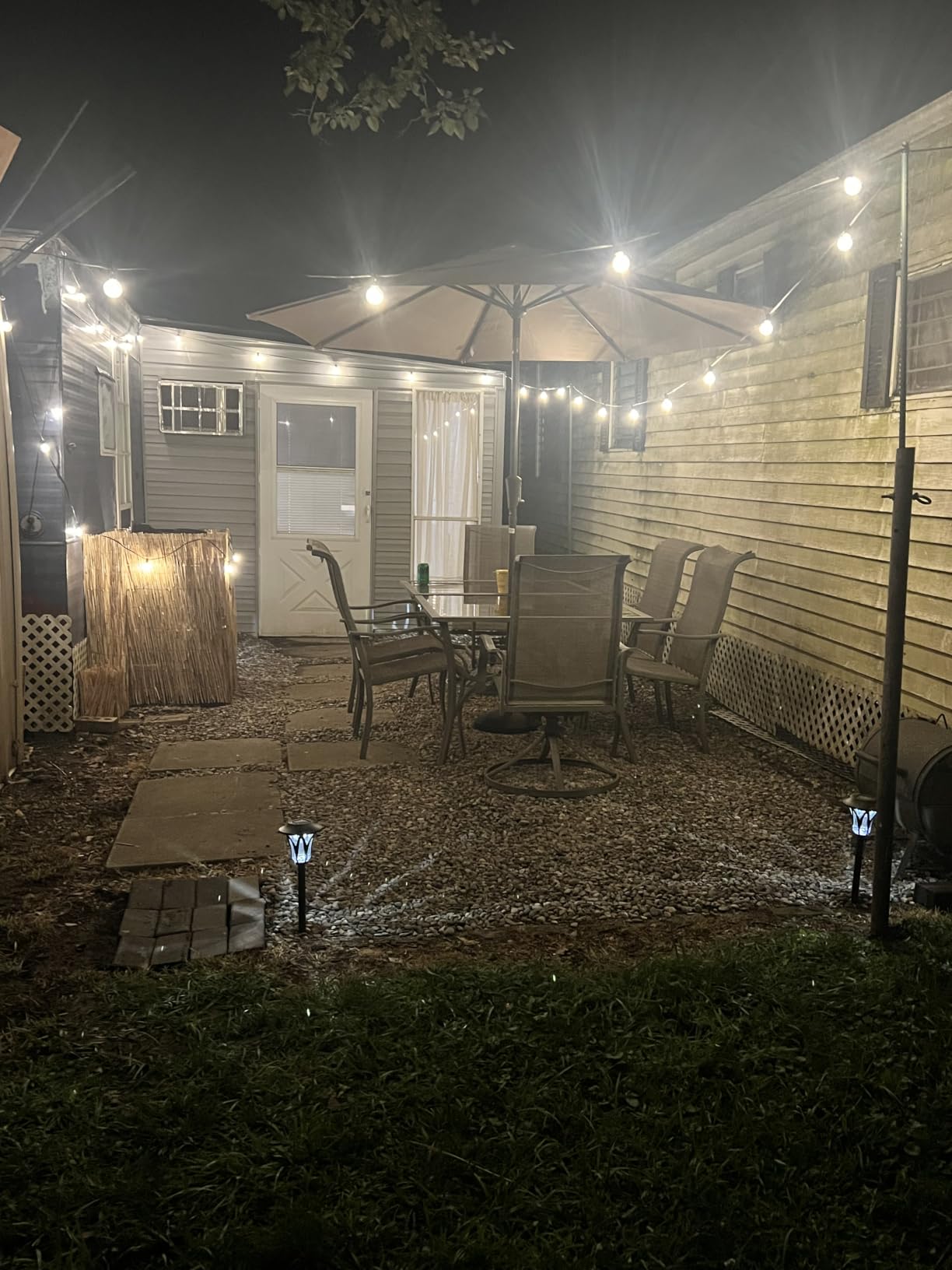 RTTY Outdoor String Lights 50 FT, LED Patio Light for Outside Waterproof | Dimmable Connectable Shatterproof Hanging Lighting for Cafe, Bistro, Balcony, Porch, Yard, Deck, Market, Warm White, 2700K customer photo 2