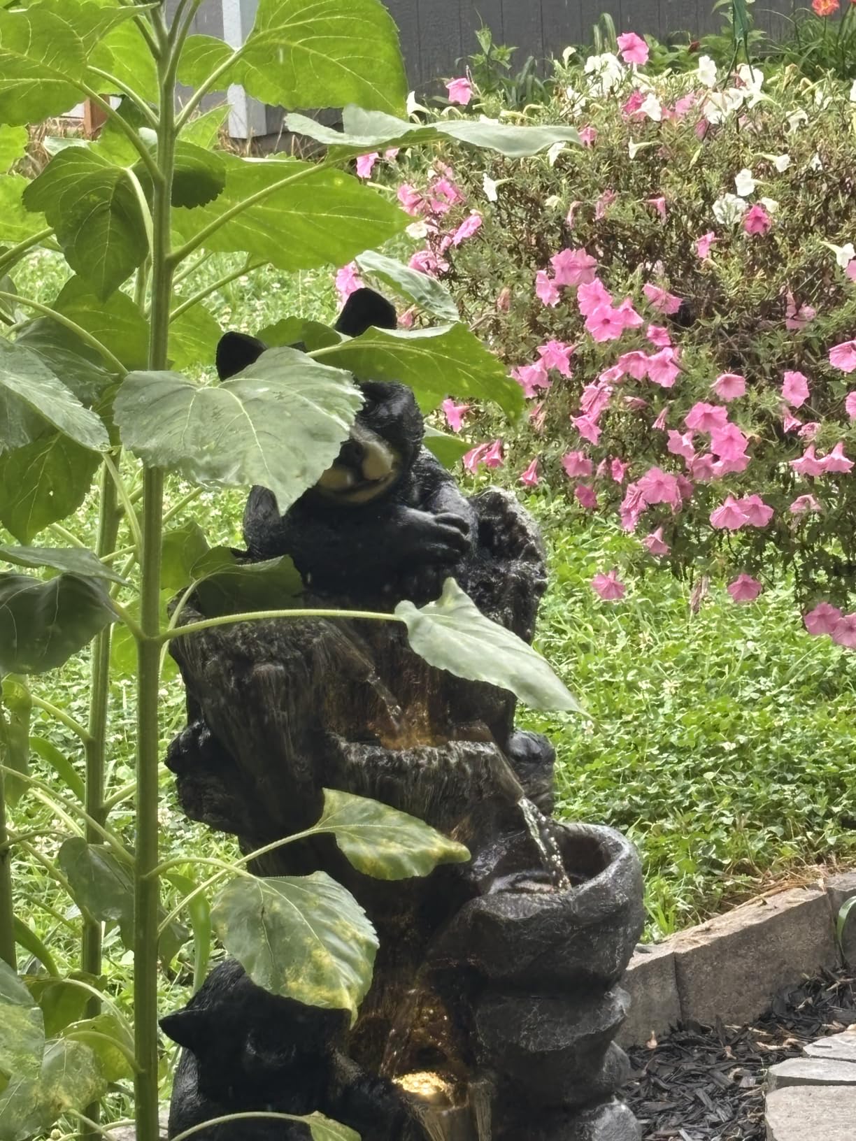 YZM Outdoor Lighthouse Waterfall Fountain 38.58