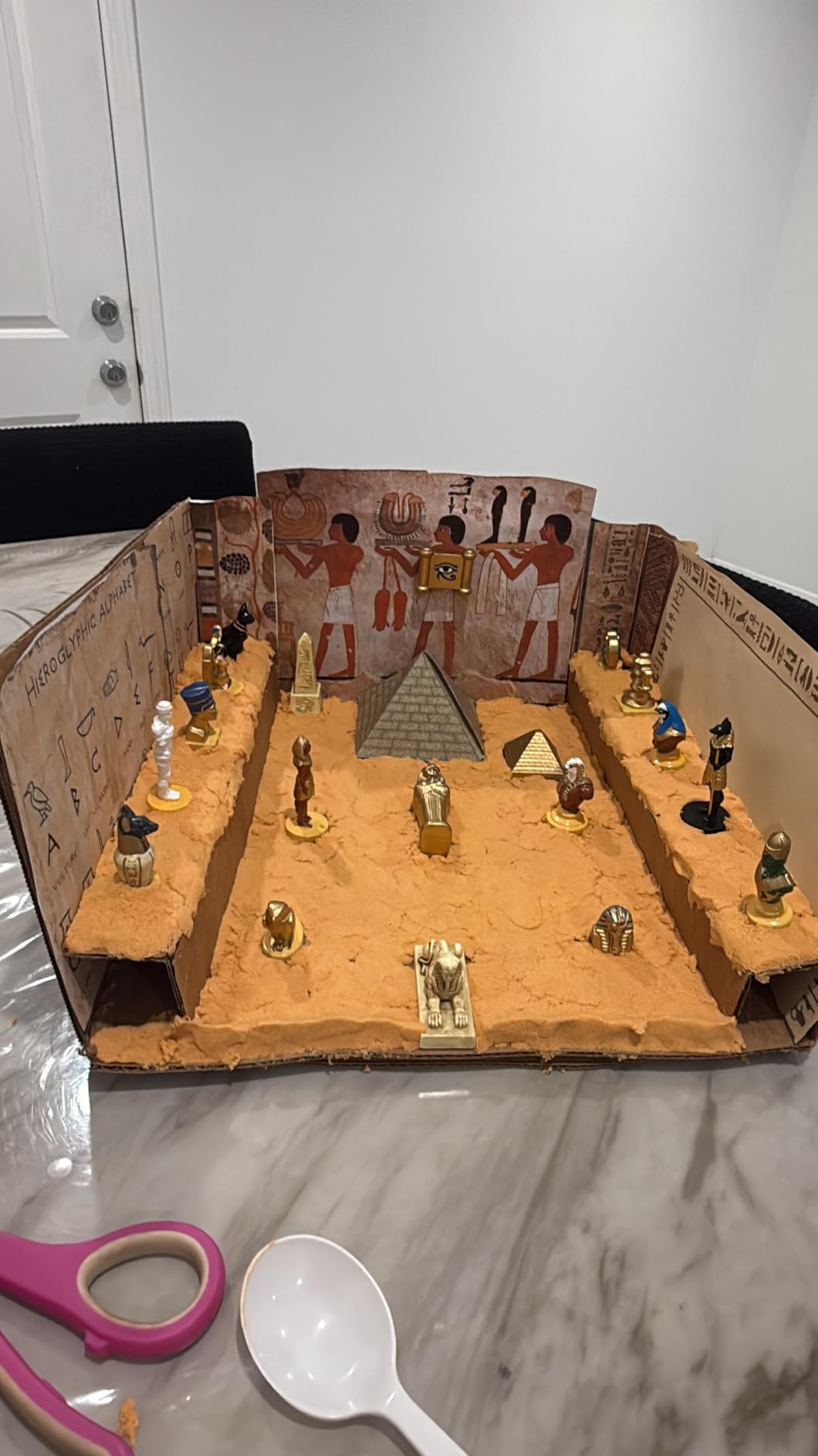 19 Pcs Egyptian Figurines Mini Hand-painted Ancient Egypt Statues | Resin Small Ancient Egyptian Pyramid Mummy Pharaoh Anubis Egyptian Gods for Home Tabletop Shelf Mantel Decor customer photo 1