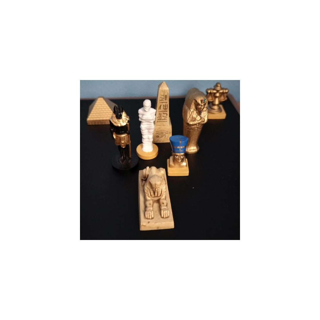 19 Pcs Egyptian Figurines Mini Hand-painted Ancient Egypt Statues | Resin Small Ancient Egyptian Pyramid Mummy Pharaoh Anubis Egyptian Gods for Home Tabletop Shelf Mantel Decor customer photo 2