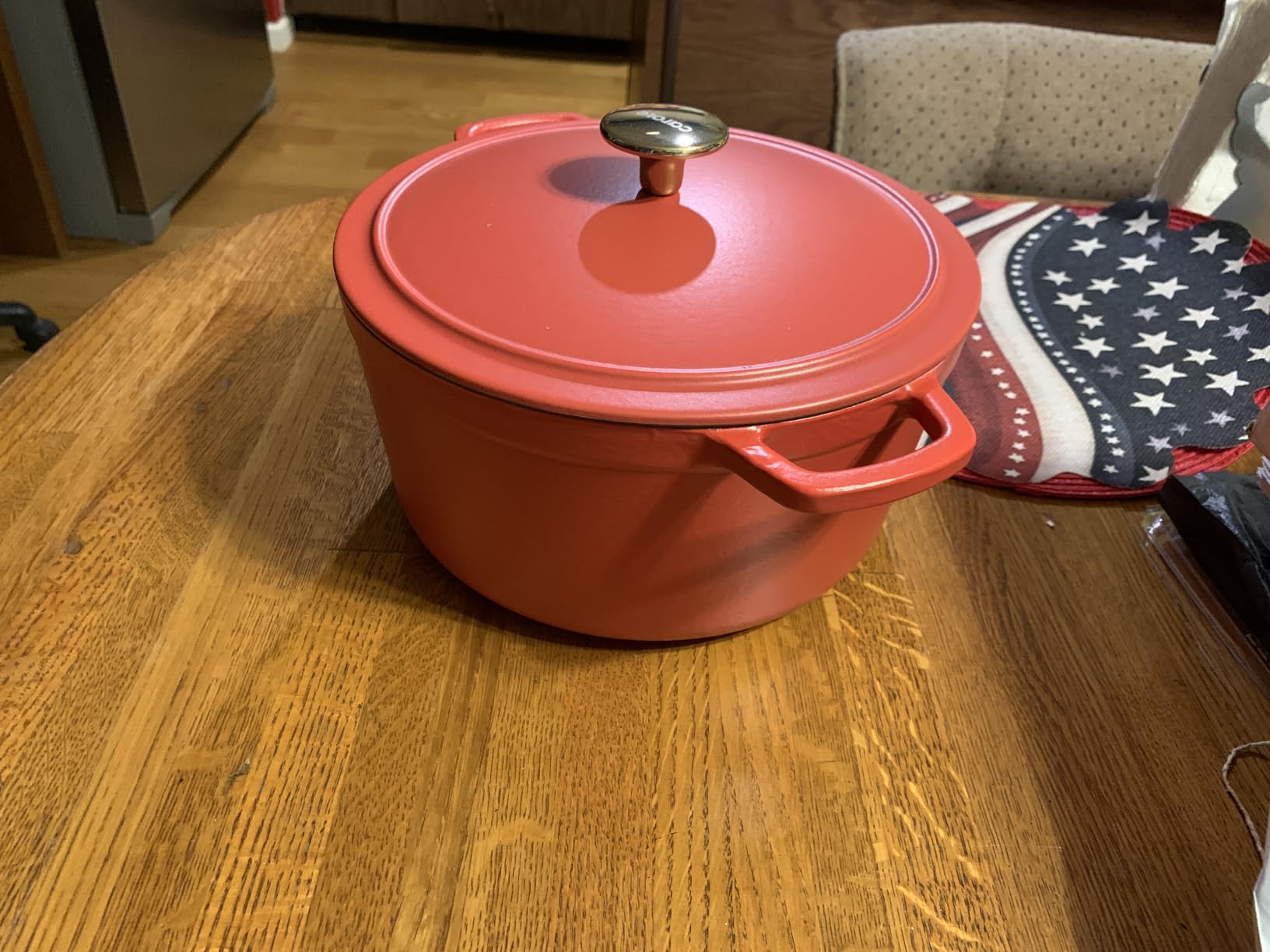 CAROTE 5QT Cream White Enameled Cast Iron Dutch Oven Pot with Lid | Used for Sourdough Bread Baking, Braising, Healthy Non Toxic Cookware Dual Handles, Oven Safe up to 500° F customer photo 1
