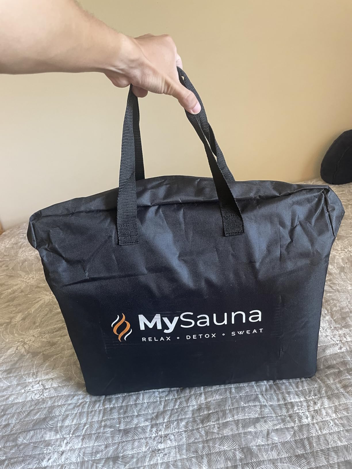 MySauna XL Infrared Sauna Blanket | Fits Him & Her | Fast Sweat, Sauna Bag Reaches 176°F | At-Home Sauna Blanket for Detox & Relaxation | Size 6.2 x 3 ft | Includes Carry Bag & Upgraded Control Panel customer photo 1