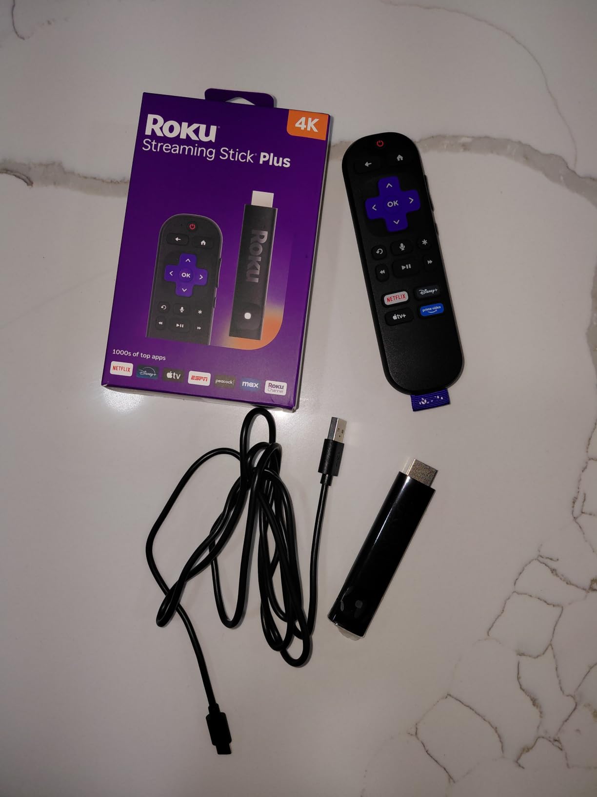 Roku Streaming Stick Plus - 4K & HDR Roku Streaming Device for TV with Voice Remote - Free & Live TV customer photo 1