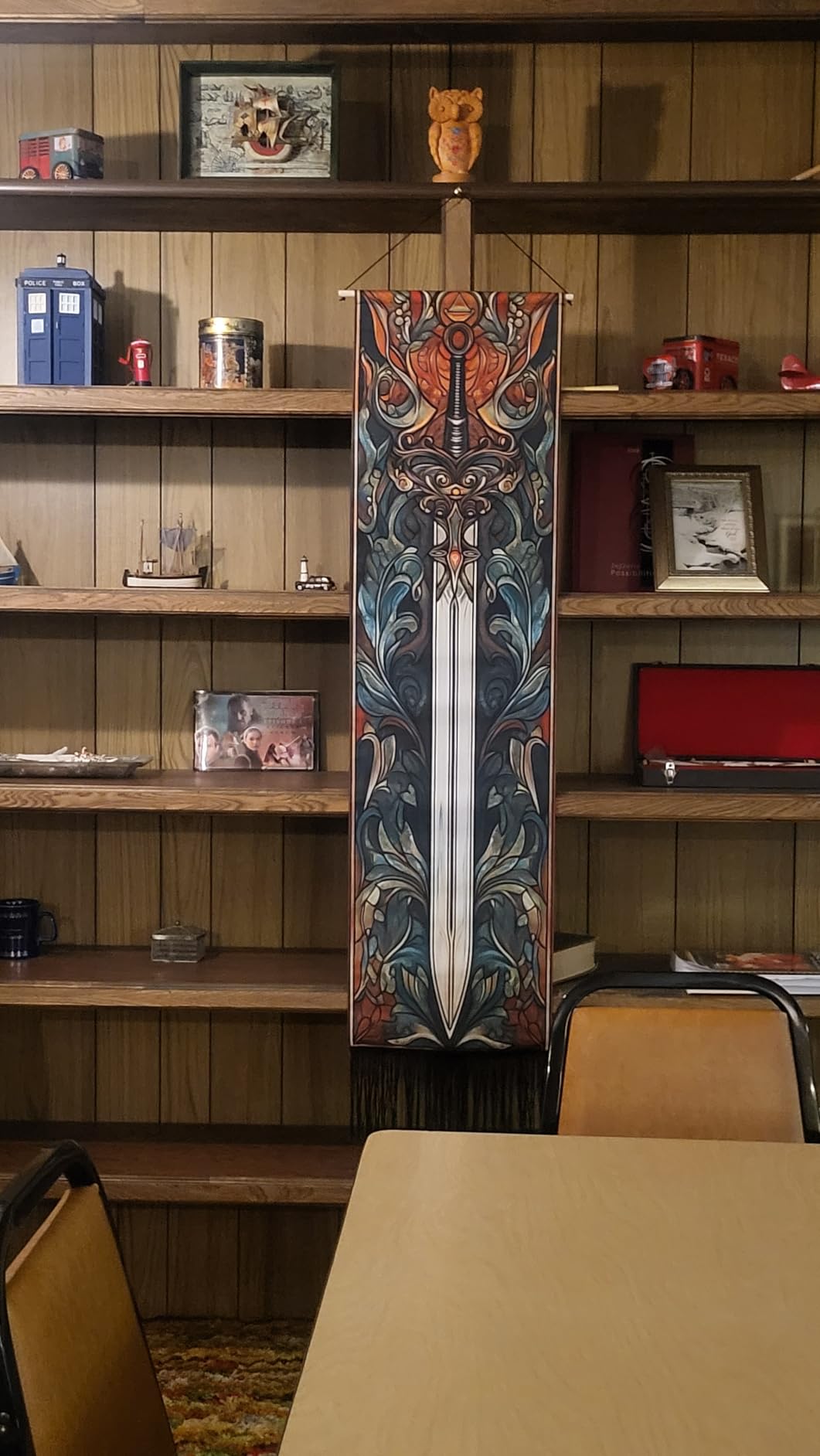 PLIGREAT 2 Pack Fantasy Weapons Vertical Tapestry Swords Aesthetic Wall Hanging for Bedroom Bathroom Living Room Vintage Long Narrow Wall Hanging Dorm Room Home Art Decor customer photo 2