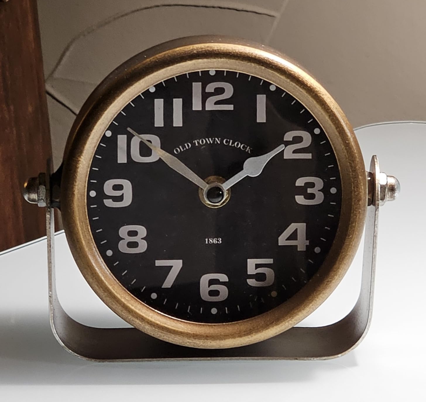 YOUKI Vintage Steampunk Desk Shelf Clocks, Mantle Clock, Decorative Battery Operated Table Top Clock, Quiet Non-Ticking, Small Clocks for Living Room, Bedroom, Office customer photo 2