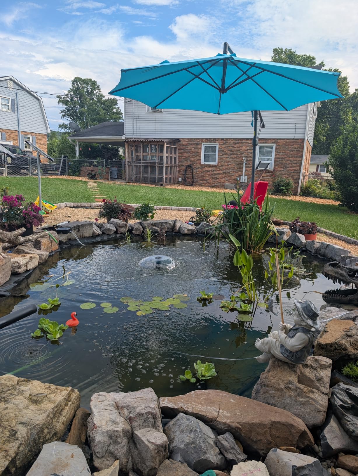 Tangkula 10ft Patio Umbrella with Base Included, Offset Cantilever Outdoor Umbrella with 360 Degree Rotation, Crank Handle, Sun-Protective Canopy for Pool Deck Garden Backyard (Tan) customer photo 2