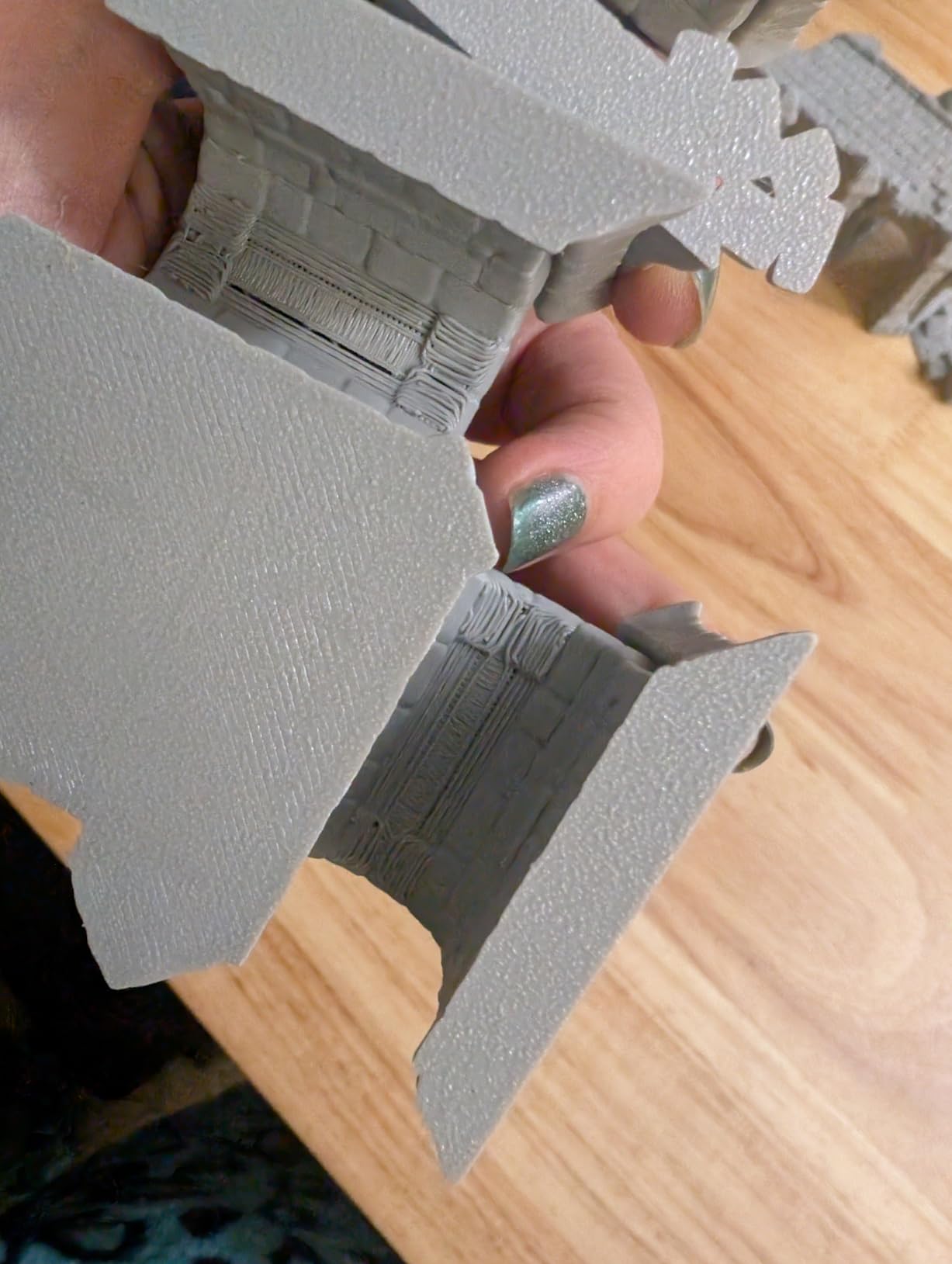 AUSPDICE DND Terrain with Modular Bridge Ruins for Dungeon Masters TTRPG | 28PCS RPG Starter Set - Broken Viaduct customer photo 1