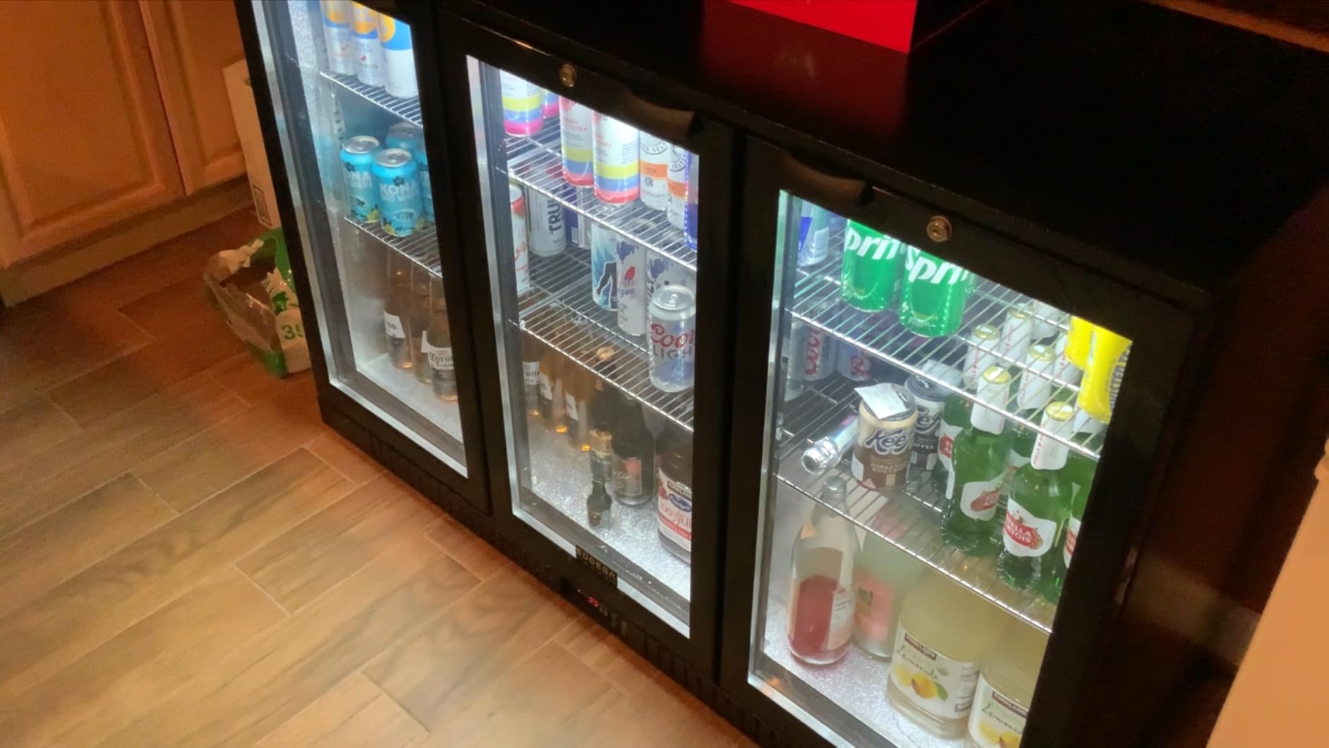 BODEGACOOLER Commercial Beverage Refrigerator with Glass Door, 12.5 Cu.Ft Commercial Drink Refrigerator, Upright Large Display Merchandiser Beverage Bar Cooler with Soft LED Light, Adjustable Shelves customer photo 2