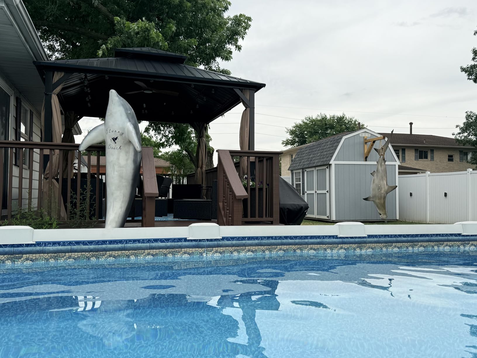 10'x12' Hardtop Gazebo, Galvanized Steel Double Roof Canopy with Heavy-Duty Steel Frame, Outdoor Pavilion with Nettings and Curtains customer photo 2