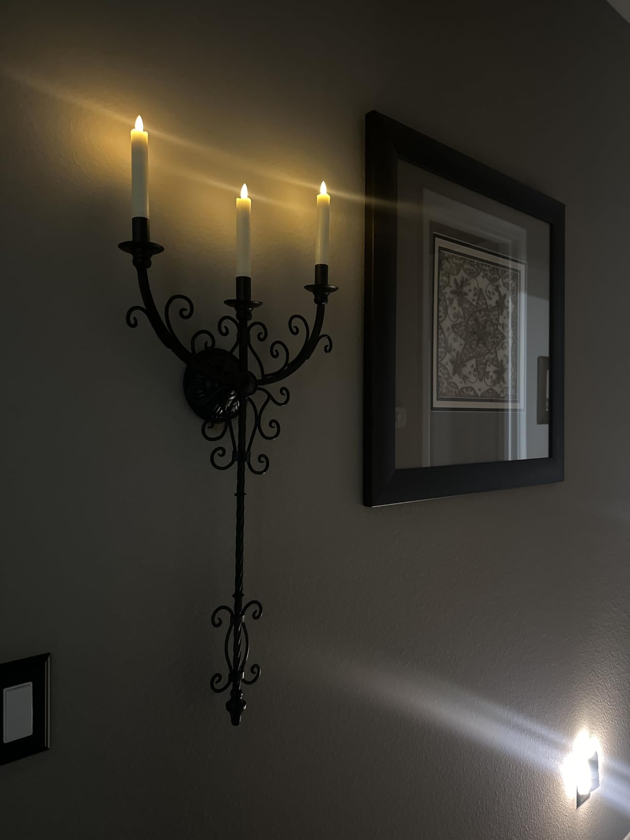 Black Iron Candle Sconces Gothic Wall Candle Holder - Extra Large 28