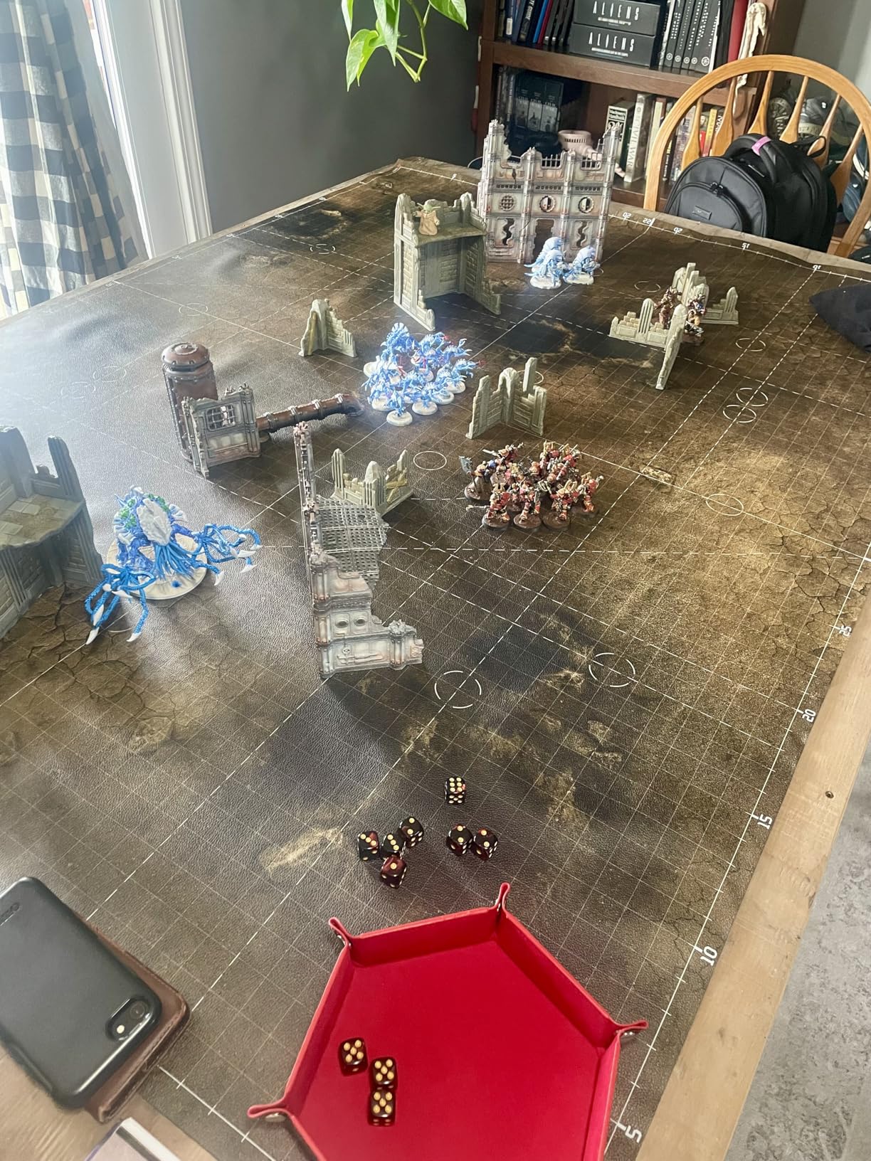 44'' x 60'' Battle Mat Gridded War-Gaming Mat for WH40K 11th Edition - Made of Synthetic Leather, 1.2mm Thickness (Adamant Bastion: Sector XI) customer photo 1