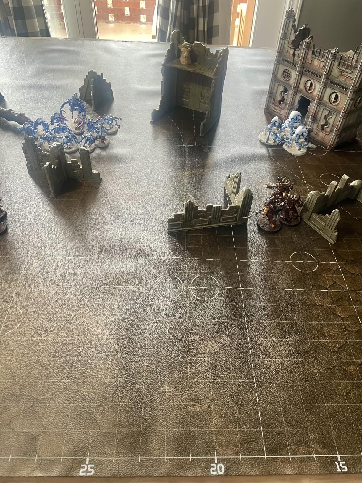 44'' x 60'' Battle Mat Gridded War-Gaming Mat for WH40K 11th Edition - Made of Synthetic Leather, 1.2mm Thickness (Adamant Bastion: Sector XI) customer photo 2