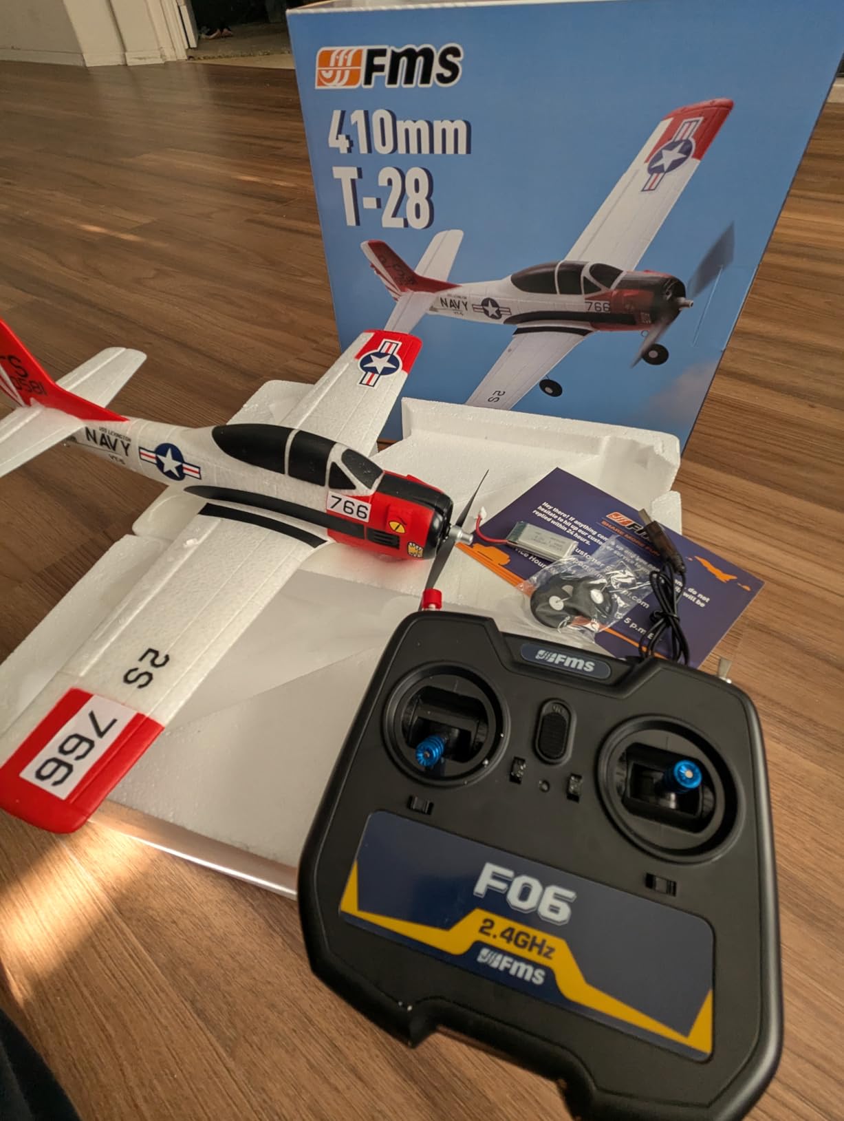 Fms 410mm T-28 RC Plane for Beginners - Easy to Fly with 3 Flight Modes and One-Key Return, Durable EPP Foam and Prop Guard, Ready to Fly RTF customer photo 1