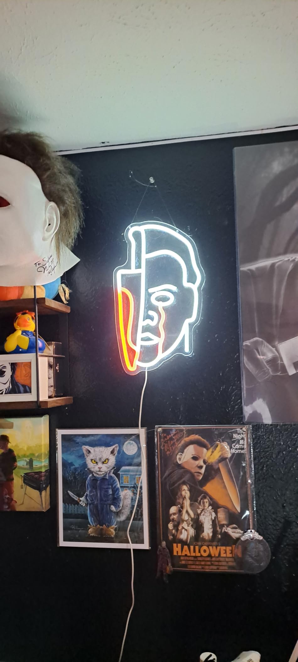 Horror Movie Neon Sign for Wall Decor Dimmable Halloween Neon Light Led Horror Theme Party Decoration Halloween Movie Light Up Sign for Gifts customer photo 1