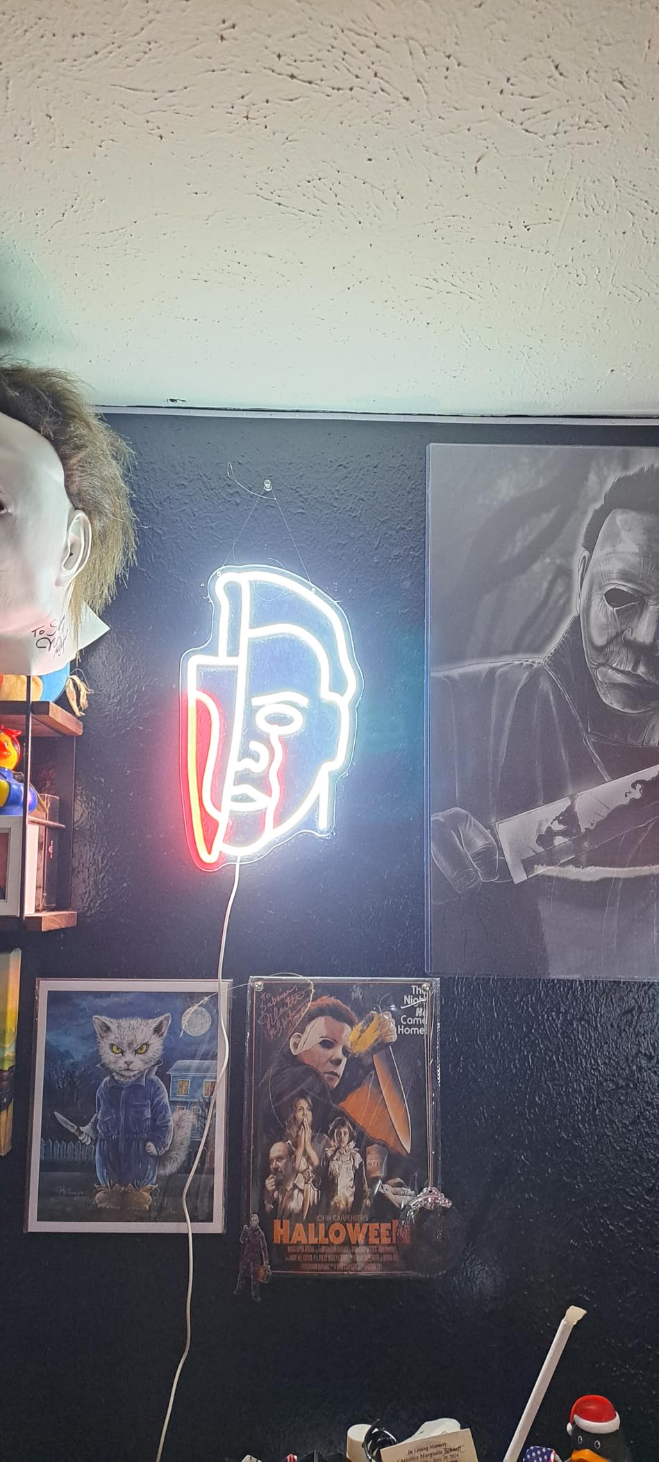 Horror Movie Neon Sign for Wall Decor Dimmable Halloween Neon Light Led Horror Theme Party Decoration Halloween Movie Light Up Sign for Gifts customer photo 2
