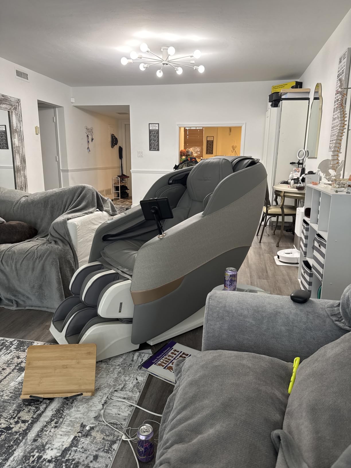 Massage Chair Full Body, 170 Degrees Flexible SL Track Shiatsu 3D Massage Chairs with Zero Gravity, Bluetooth Speaker, Airbags & Heating, MC1650 (Grey) customer photo 2