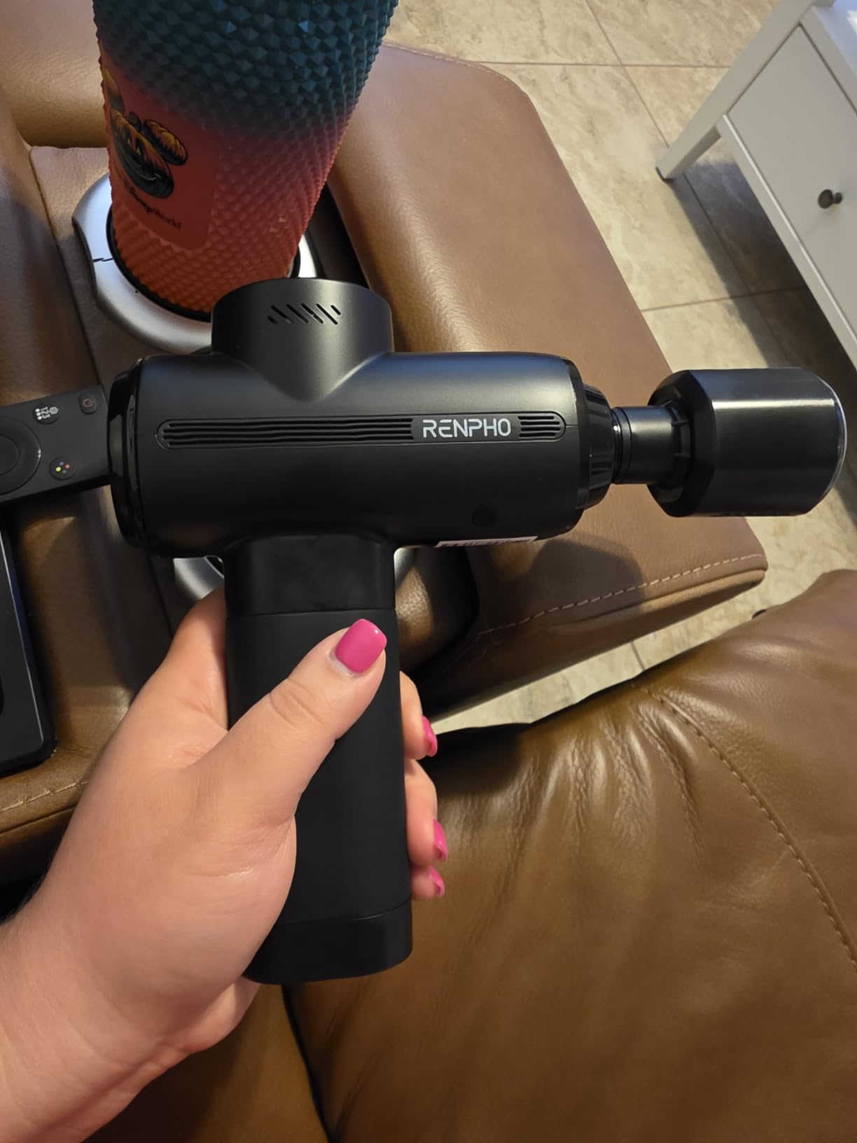 Active Thermacool 2 Massage Gun with Intuitive Heat and Cold Control | VA Display Handheld Percussion 10mm Deep Tissue Massager for Neck Back Muscle, FSA Eligible Gift for Men, Athletes, Women HSA customer photo 2
