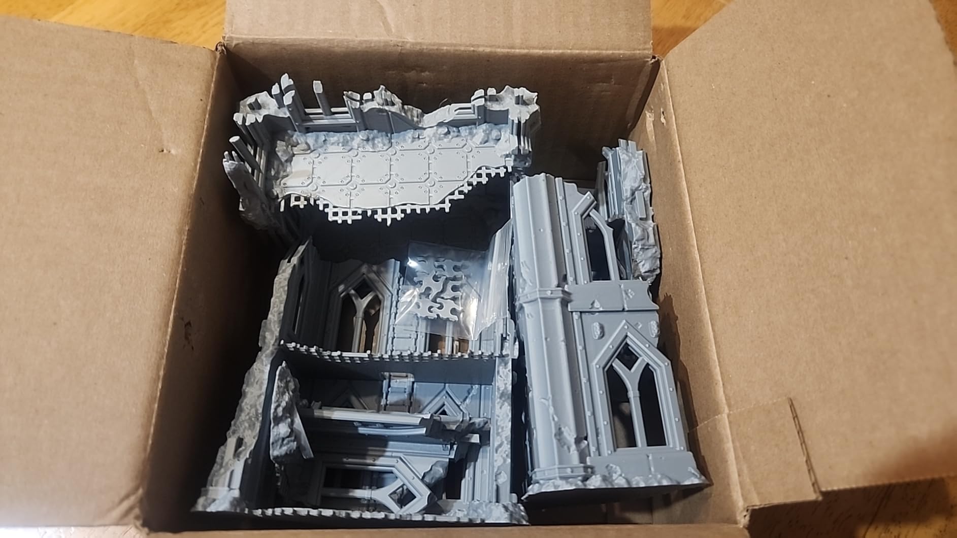 Tabletop Terrain Hab Unit Ruins - Modular Sci-Fi Terrain for Tabletop Wargaming Competitive Ruins 28mm 32mm customer photo 1