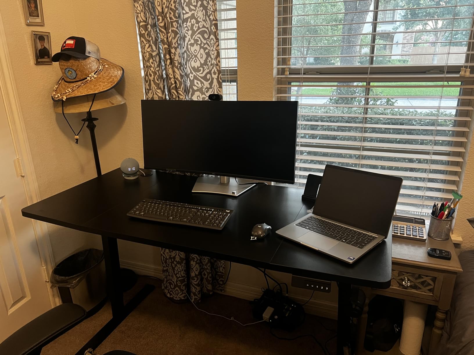 Electric Standing Desk Adjustable - 60x28 Inch Sit Stand Desk with 1 Inch Thick Tabletop, Double Beam Frame, 3 Memory Height Adjustment, Cable Management for Home Office customer photo 2