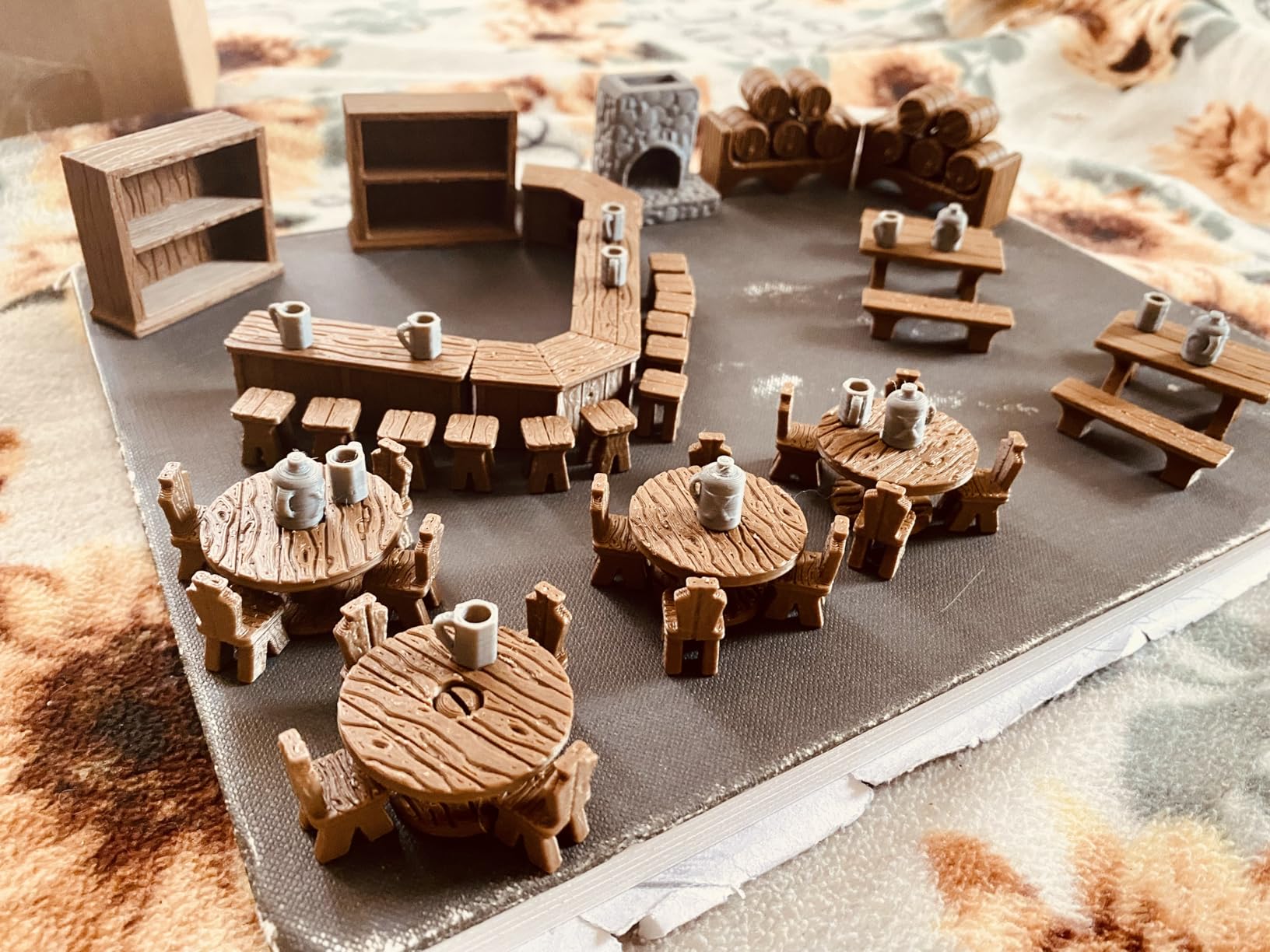 Tavern DND Terrain Set - Modular 70 Piece Tabletop Role-Playing Scenery - 28mm Scale, Includes Tavern Pieces & Accessories - Perfect for Dungeons & Dragons, Pathfinder, & RPG Tabletop Games customer photo 1