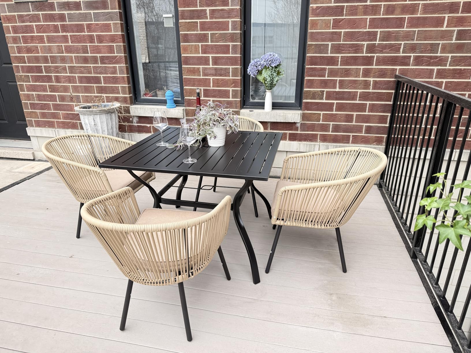 PHI VILLA 9pc Outdoor Dining Set, 83