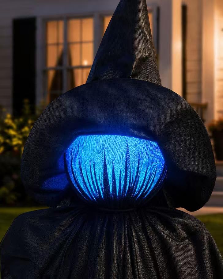 Halloween Decorations Outdoor, 5 Pack 4.3 FT Light Up Holding Hands Witches | Witch Decor with Color Changing Glowing Face, Halloween Witch Decor with Stake for Yard Lawn Garden Porch Haunted House Decor customer photo 1